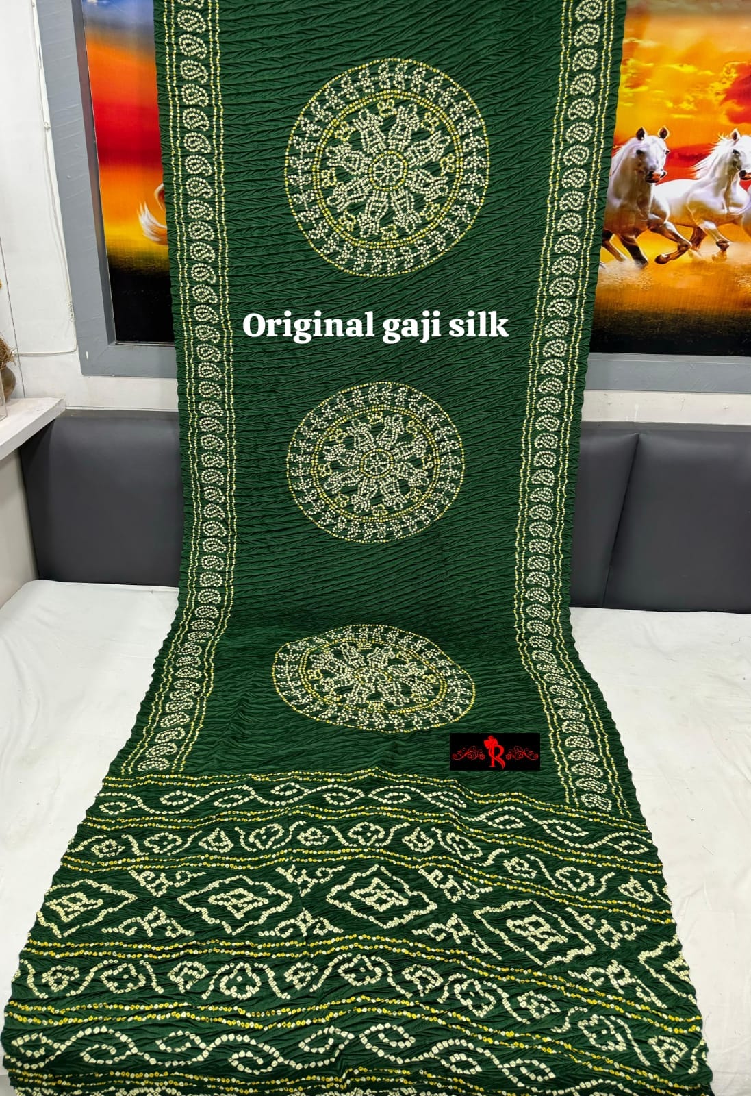 Original moss gajji silk saree