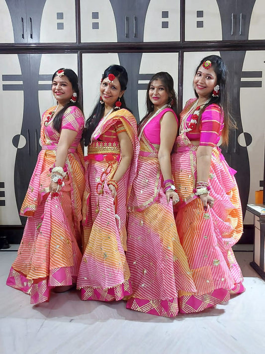 KcPc Jaipuri Kota Doria Gota pati Lehenga