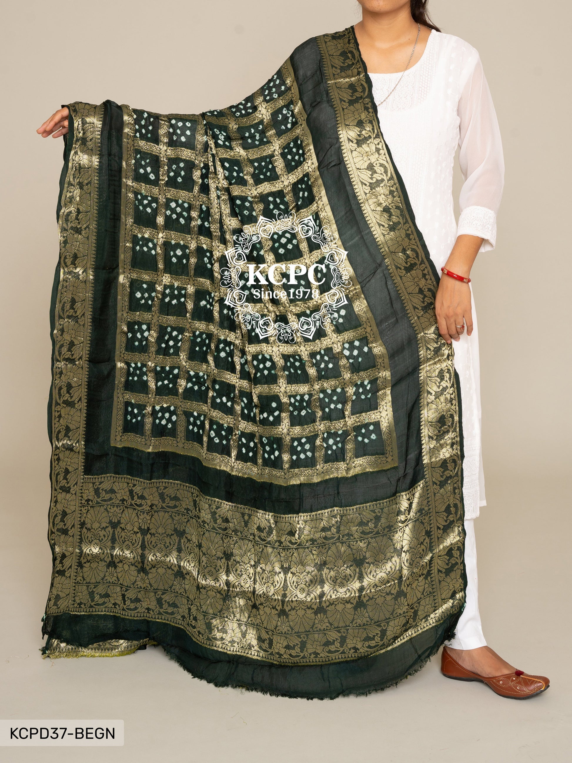 Pure Viscos Silk Bandhani Ghatchola Dupatta Or Kc