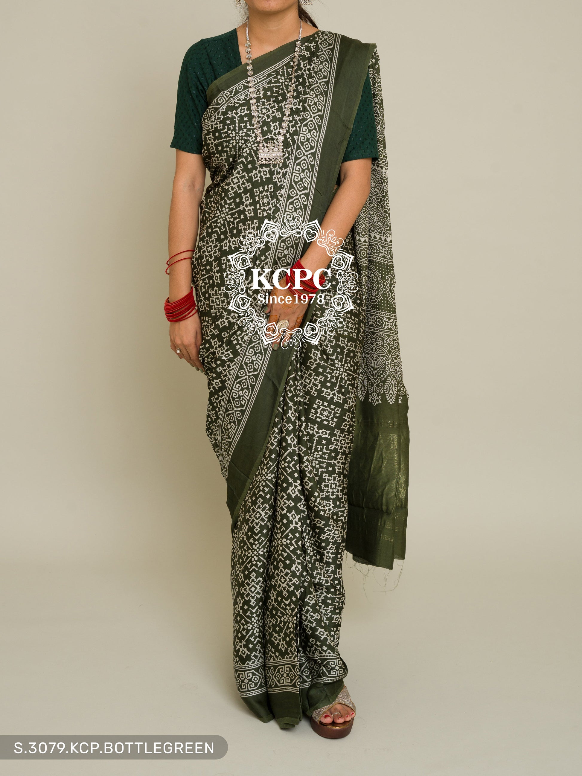 Pure Ajrakh Modal Silk With Patola Style Saree Kcpc Dr Saree