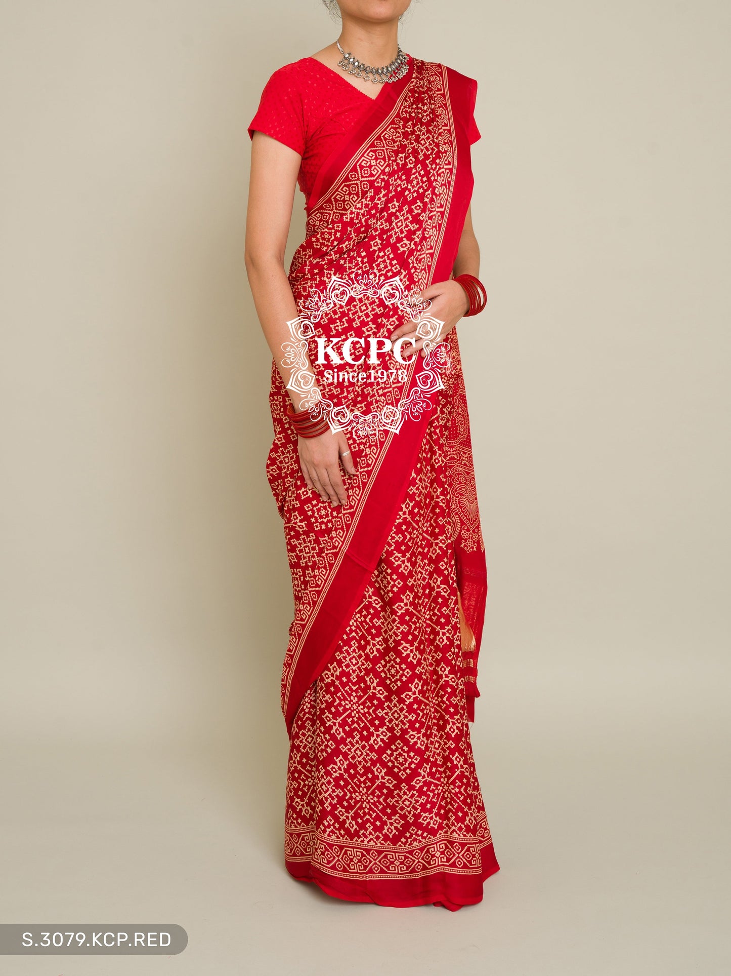 Pure Ajrakh Modal Silk With Patola Style Saree Kcpc Dr Saree