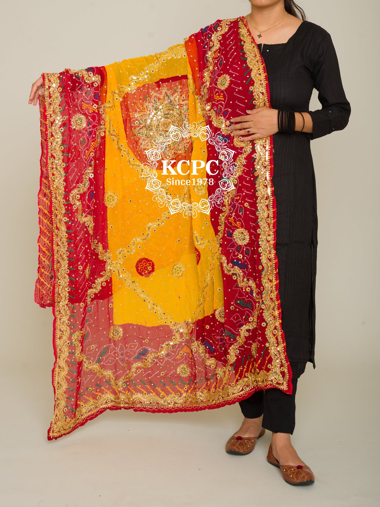 Latest Pure Georgette Rajasthani Chunri Dupattas,DR, KC