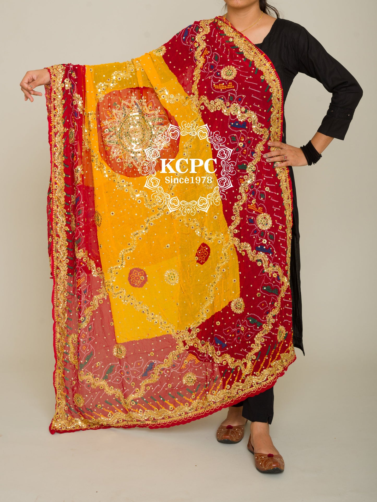 Latest Pure Georgette Rajasthani Chunri Dupattas,DR, KC