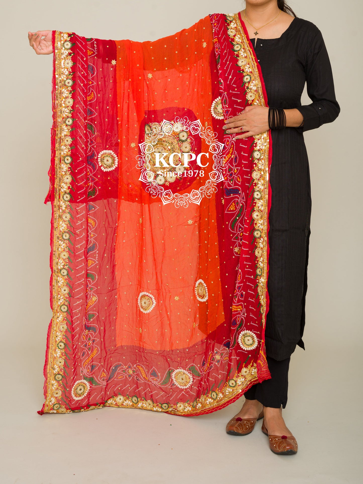 Pure Georgette Rajasthani Chunri Dupattas, DR, KC