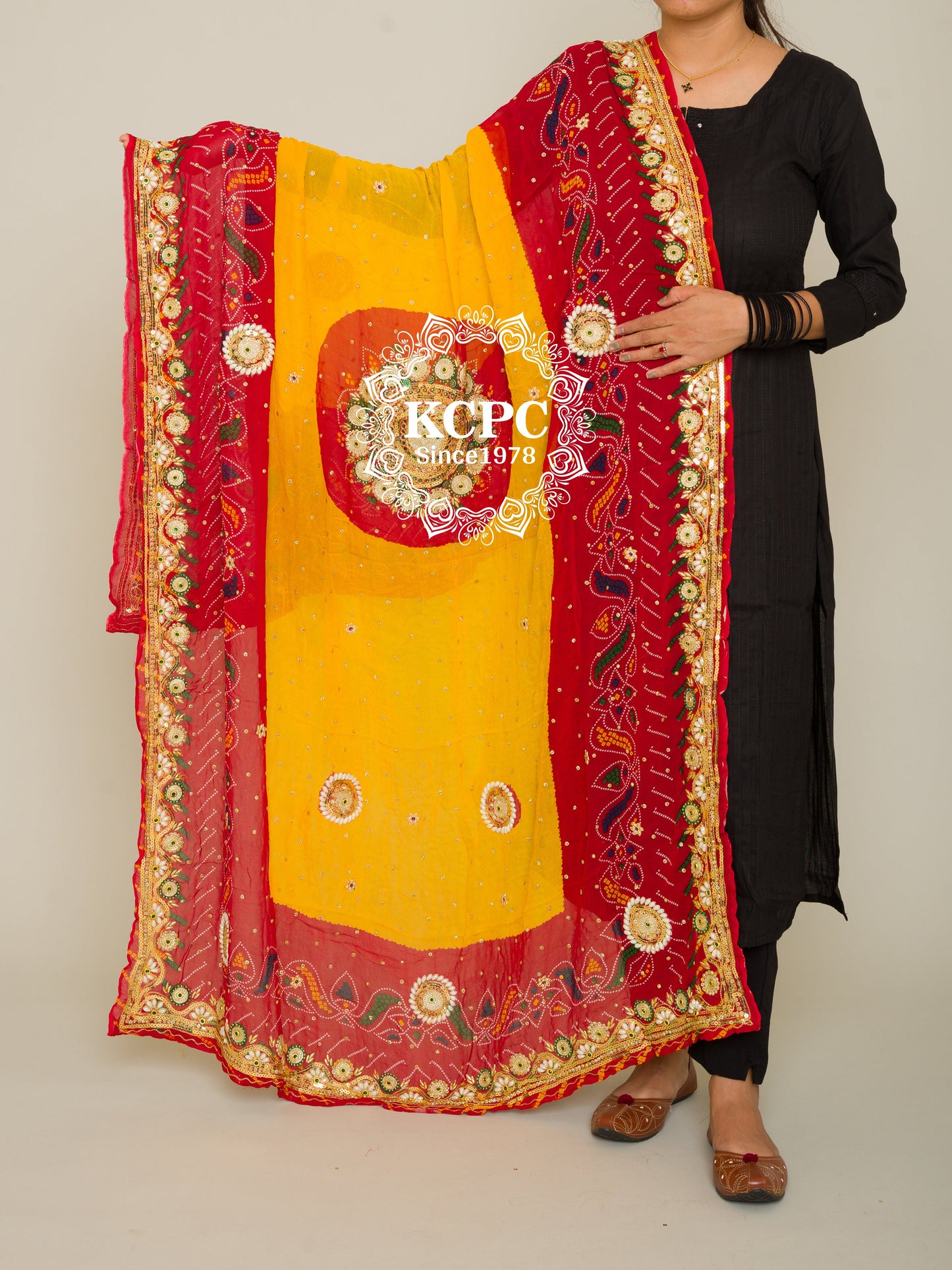 Pure Georgette Rajasthani Chunri Dupattas, DR, KC