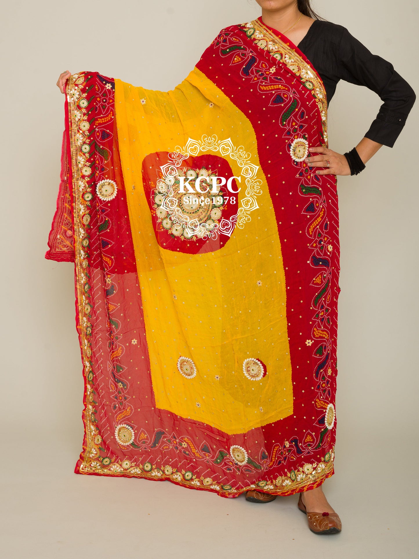 Pure Georgette Rajasthani Chunri Dupattas, DR, KC