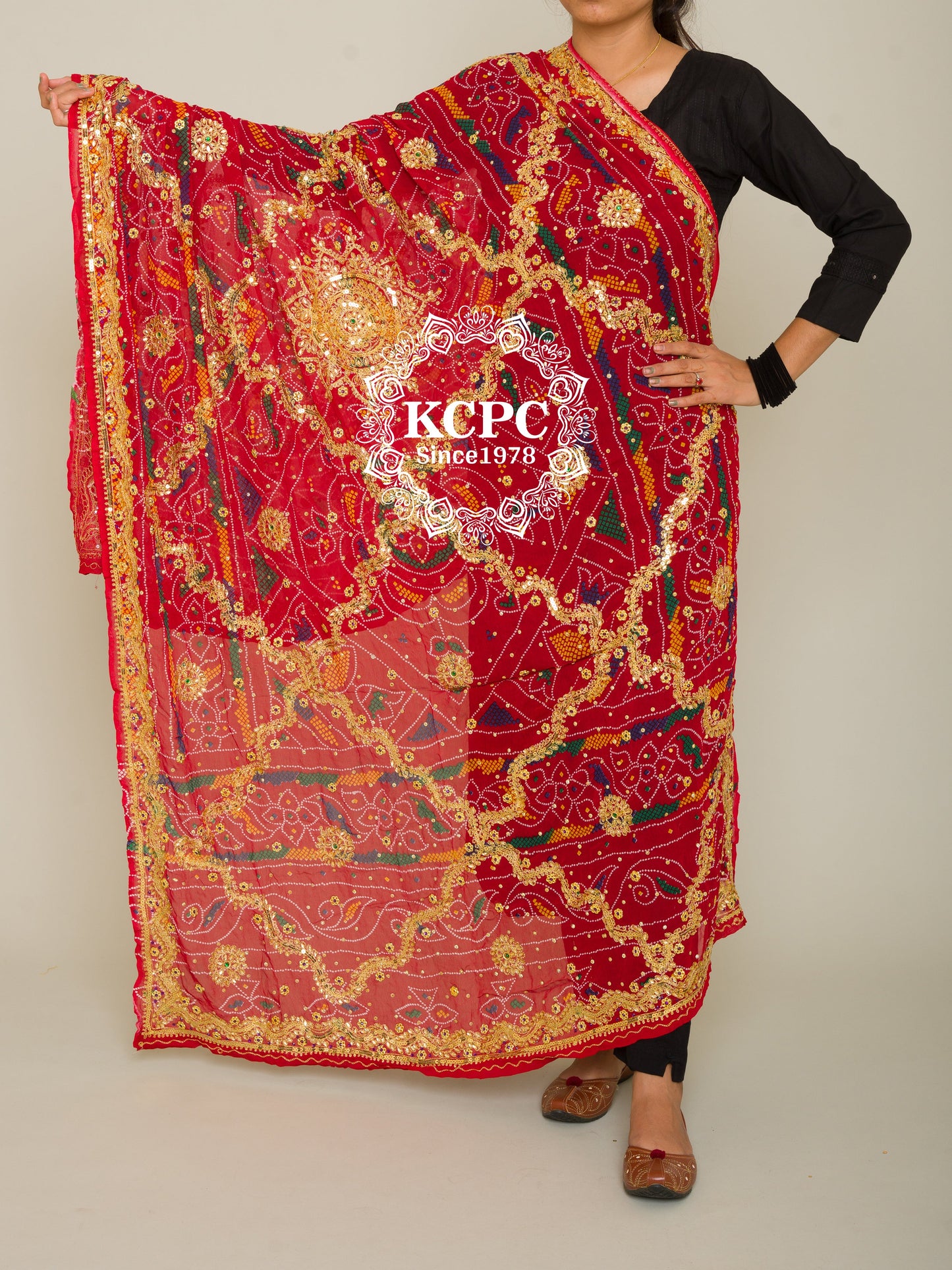 Latest Pure Georgette Rajasthani Chunri Dupattas,DR, KC