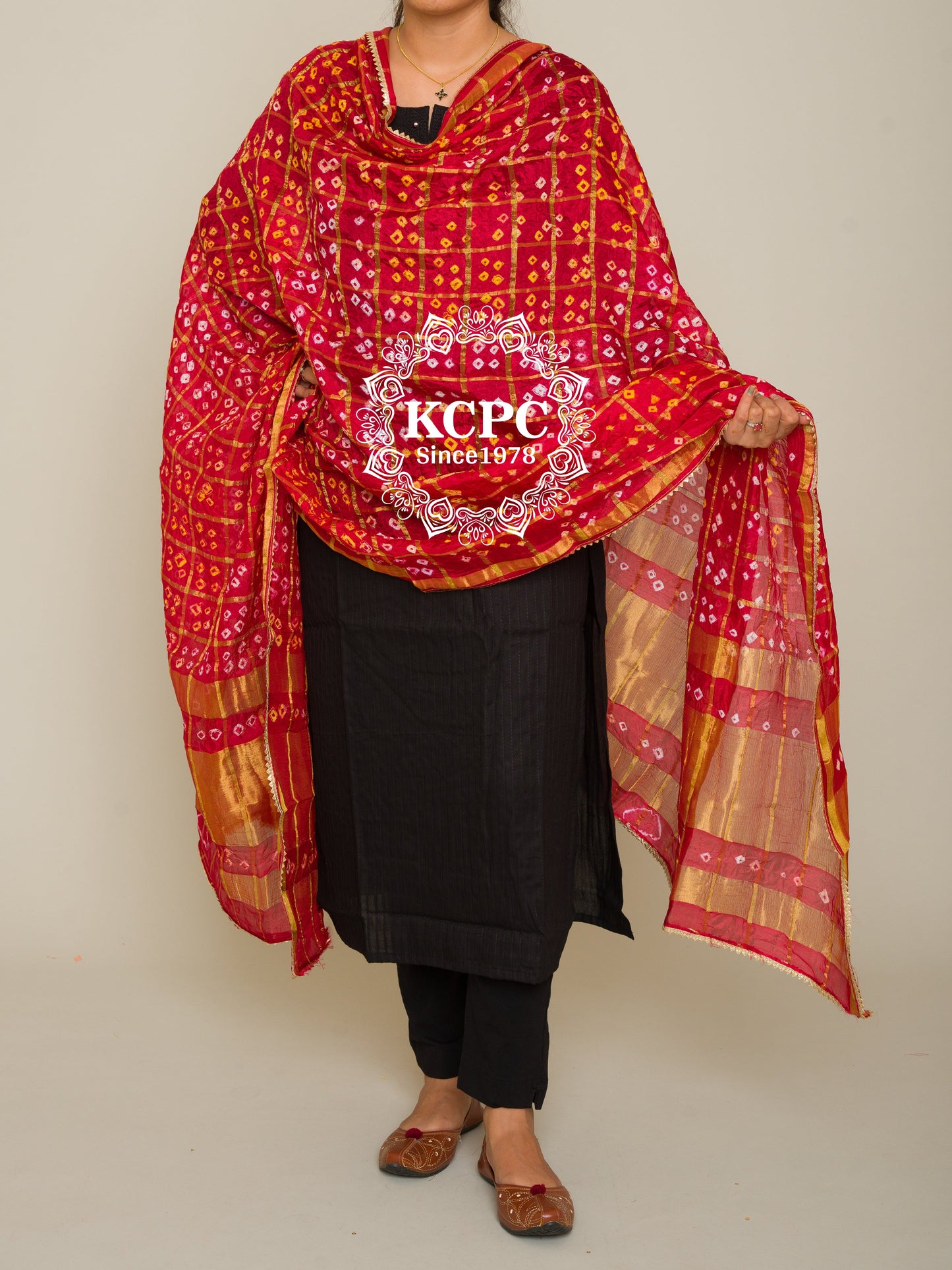 Latest Bandhani Mangal Path Ghatchola Dupatta