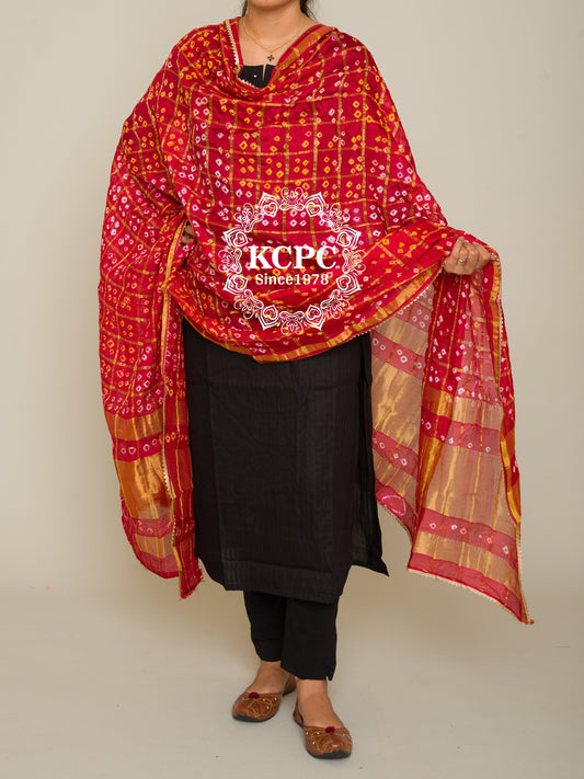 Latest Bandhani Mangal Path Ghatchola Dupatta