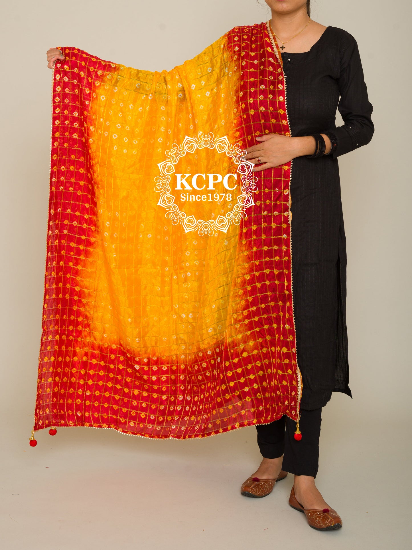 Latest Bandhani Mangal Path Ghatchola Dupatta