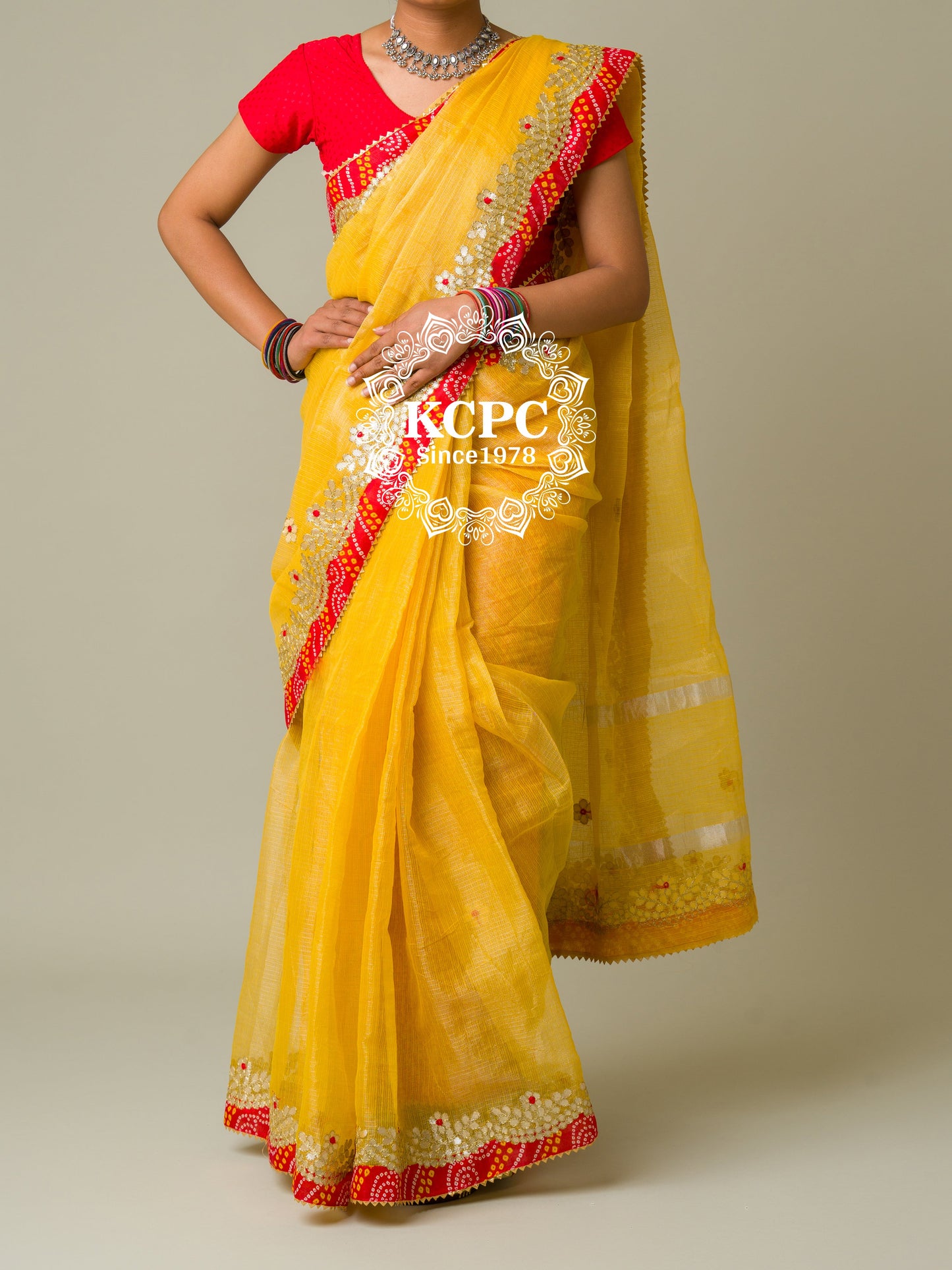 Pure soft cotton with gota work all over saree, bandej saree, kc, OR