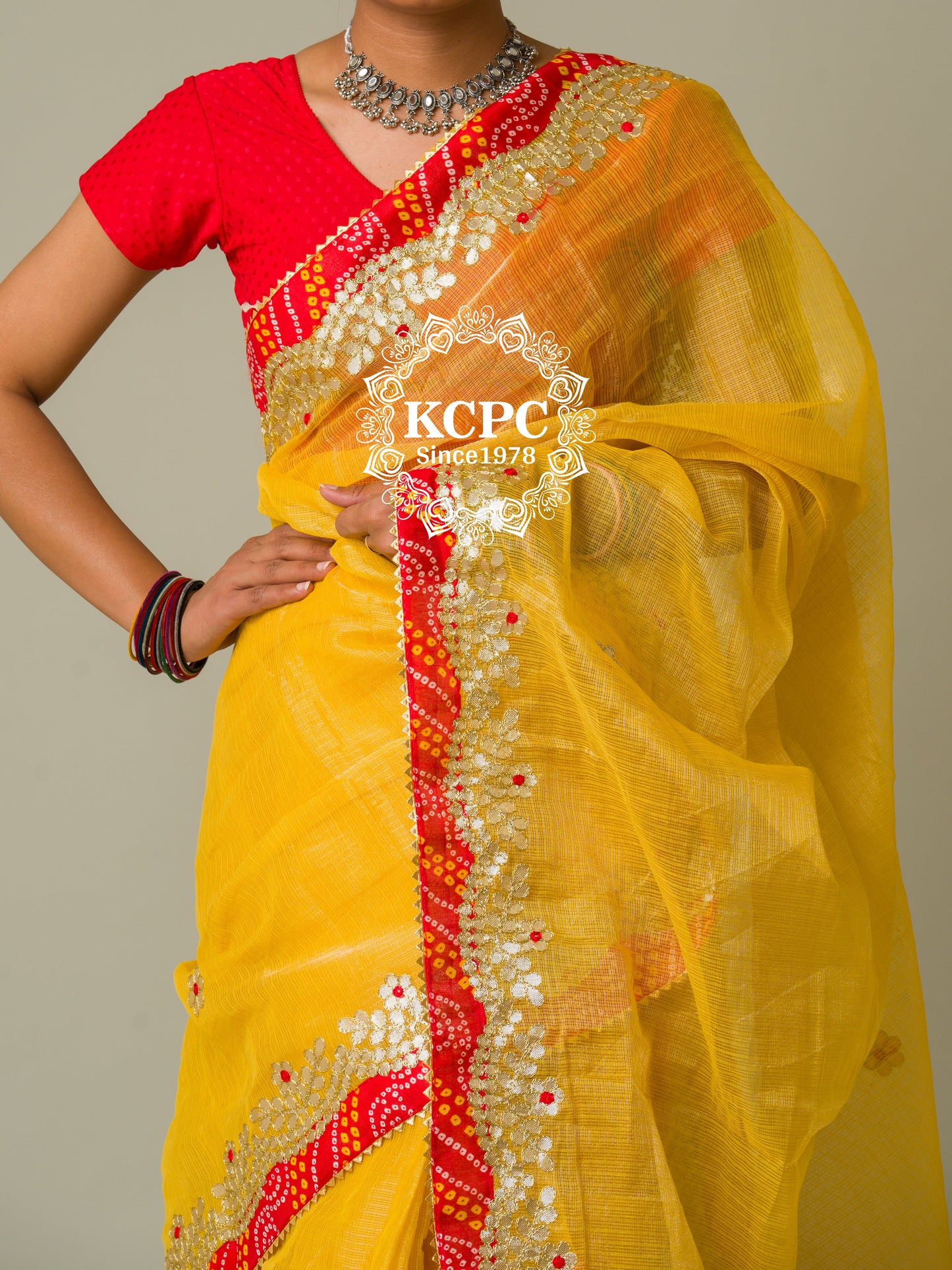 Pure soft cotton with gota work all over saree, bandej saree, kc, OR