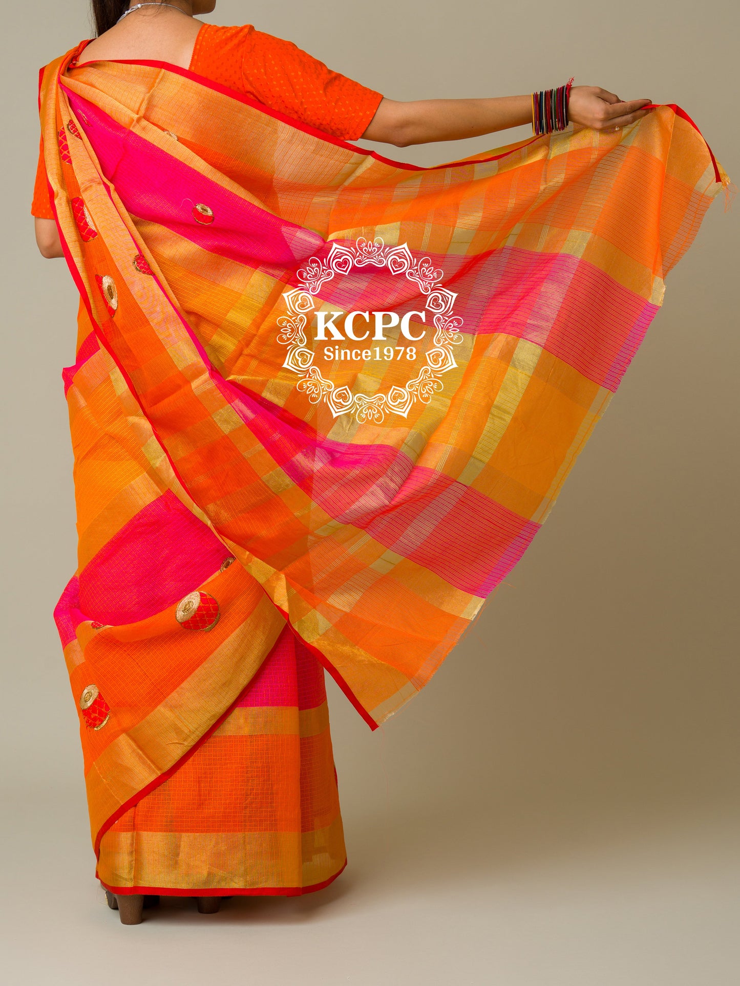 Pure Doria with zari design peacock design saree, KCPC, NR