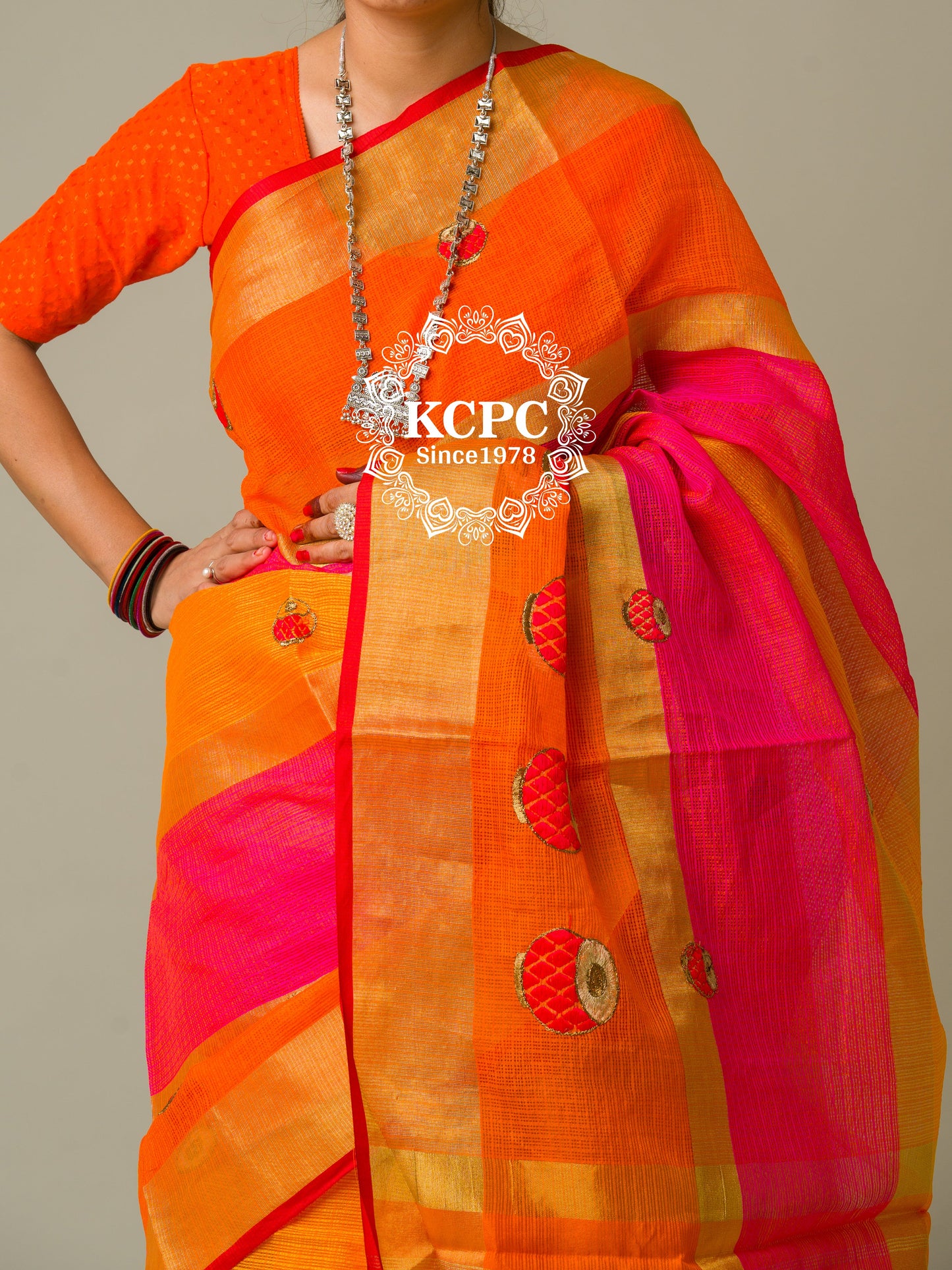 Pure Doria with zari design peacock design saree, KCPC, NR