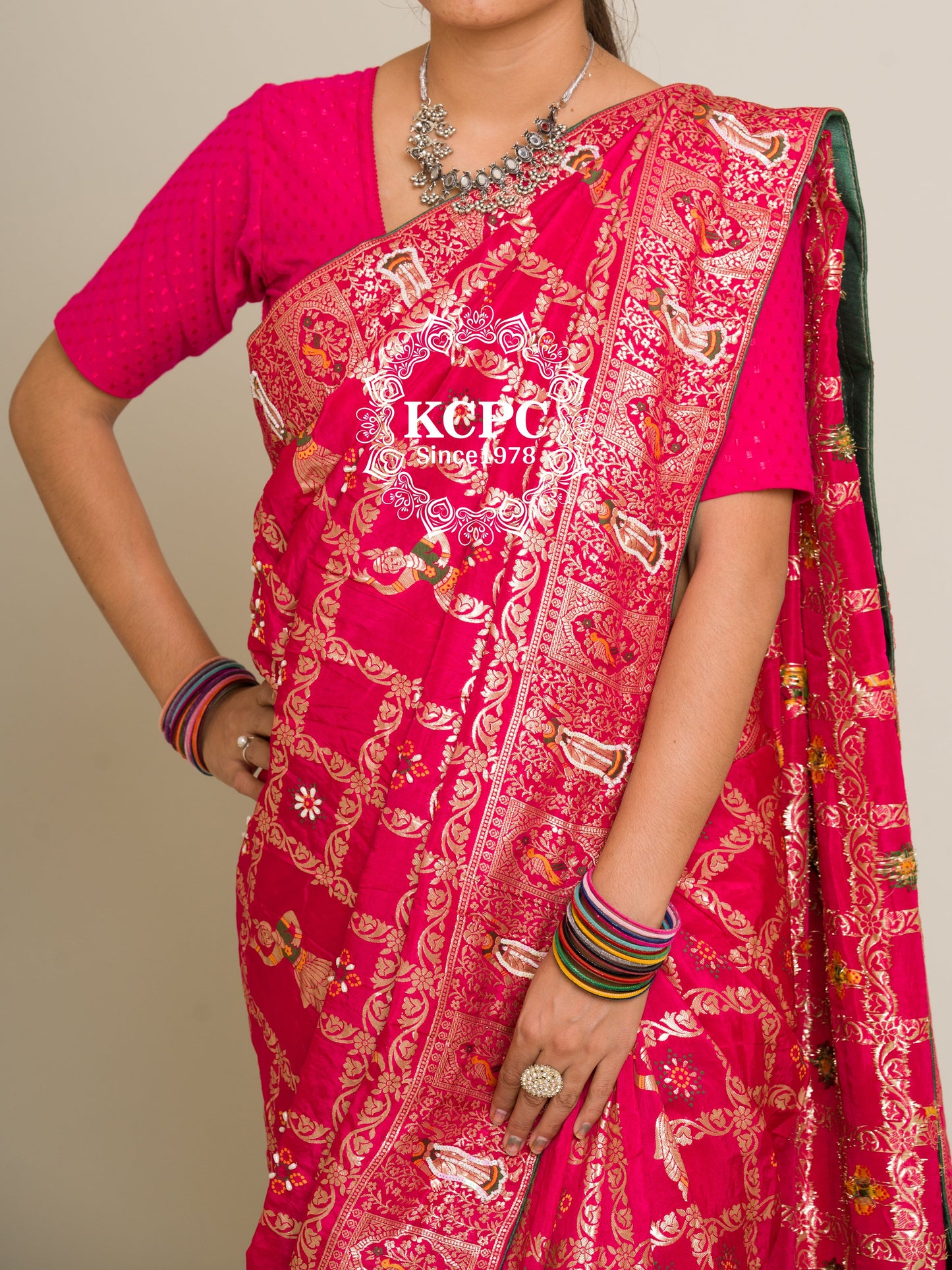 Designer KCPC Rajwadi style Gharchola Bandhej Sarees with dabka and gulin jardozi work, kc amt