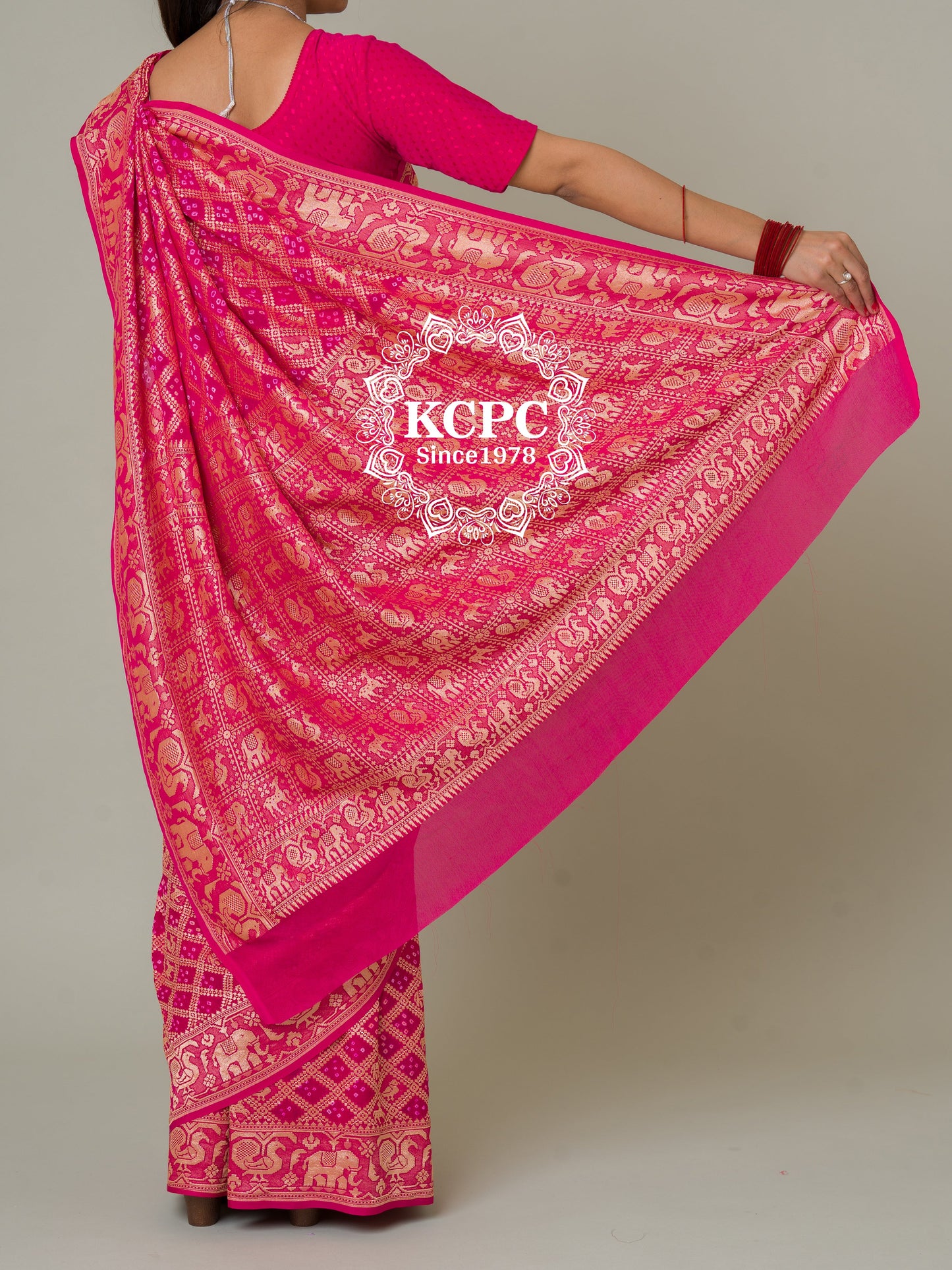 Pure khadi Georgette neemzari upada zangla saree