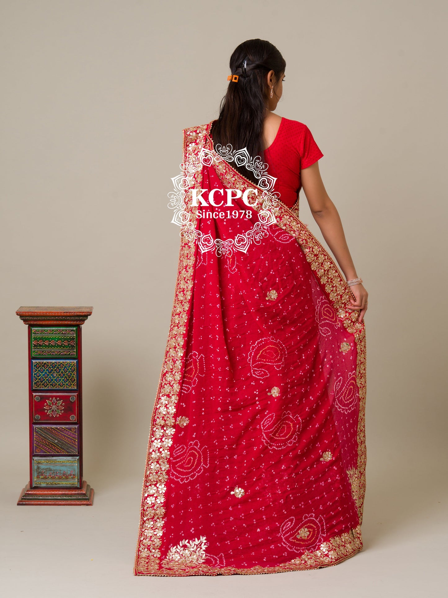 KcPc Pure Chinon Party Wear Designer Bandhani Lehenga