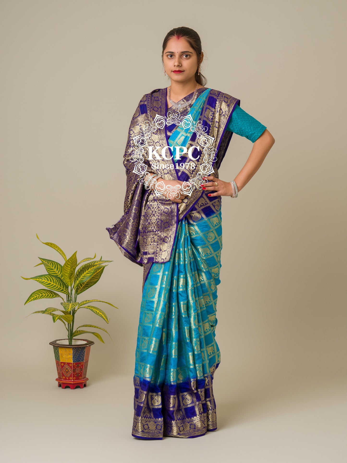 Heavy Zari Fabric Ghadchola Banarsi Silk Saree,KC,IR