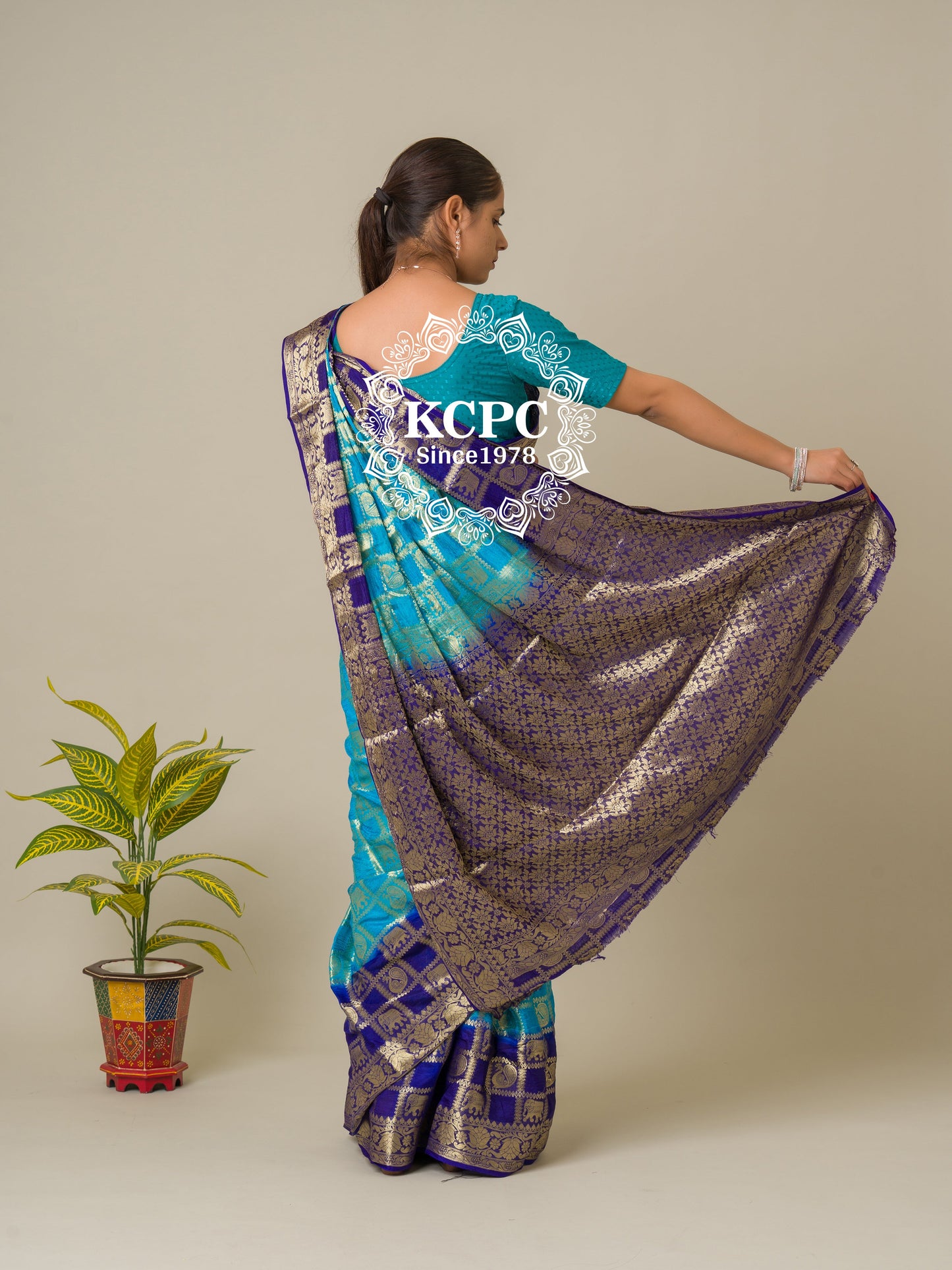 Heavy Zari Fabric Ghadchola Banarsi Silk Saree,KC,IR