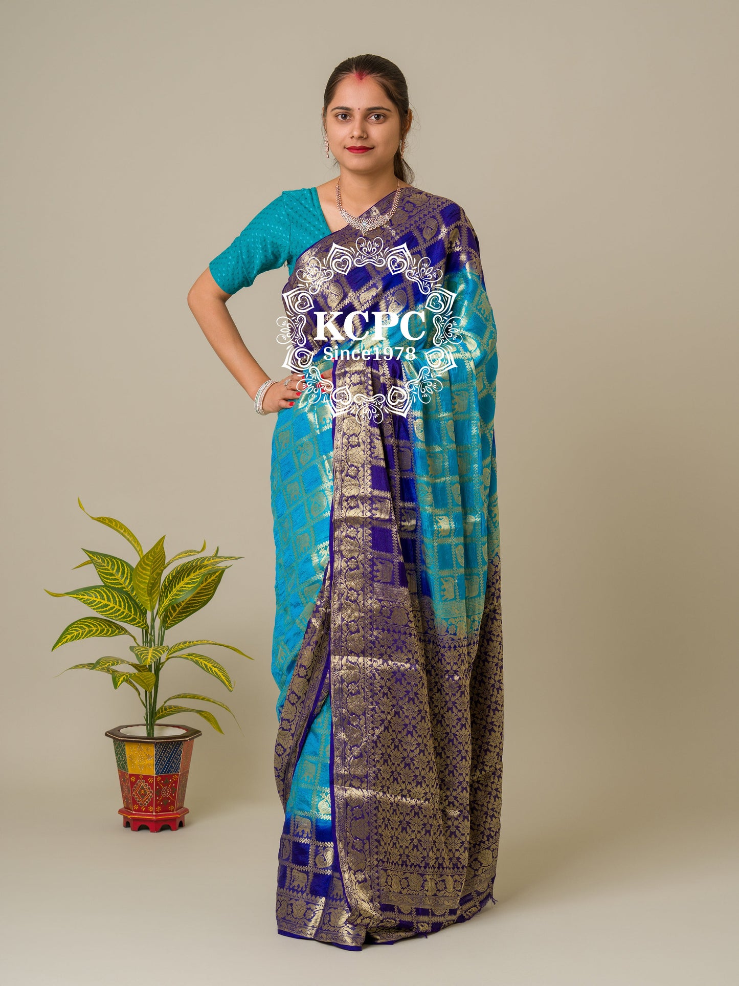 Heavy Zari Fabric Ghadchola Banarsi Silk Saree,KC,IR