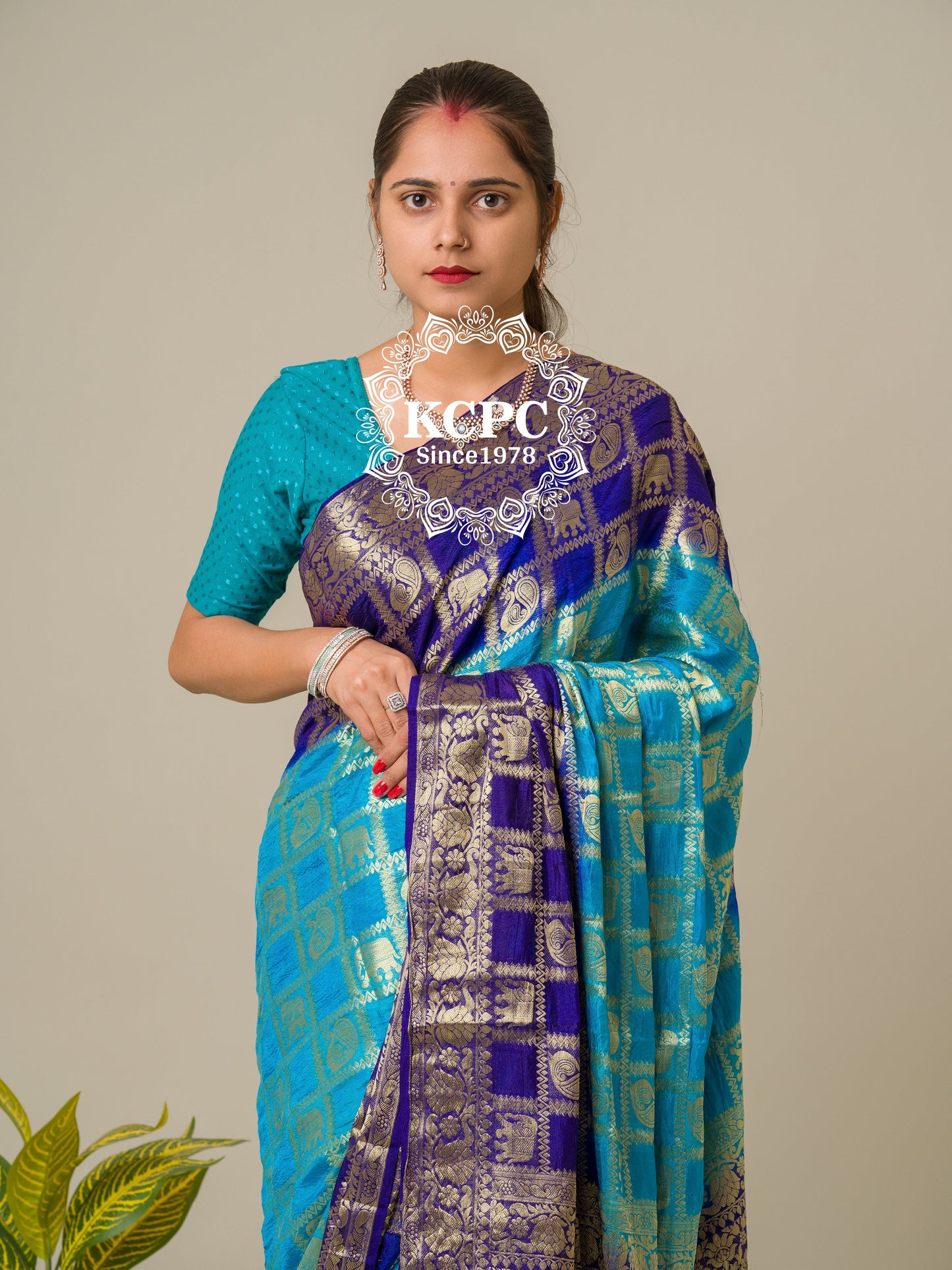 Heavy Zari Fabric Ghadchola Banarsi Silk Saree,KC,IR