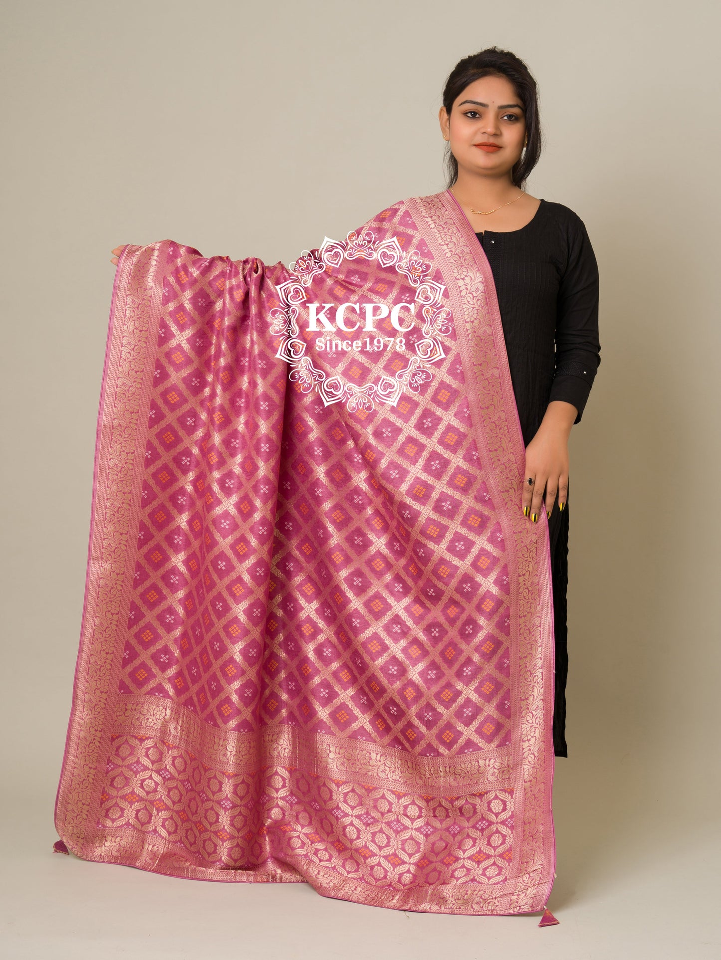 Pure upada banarasi bandhej ghatchola dupatta, KCPC, OR