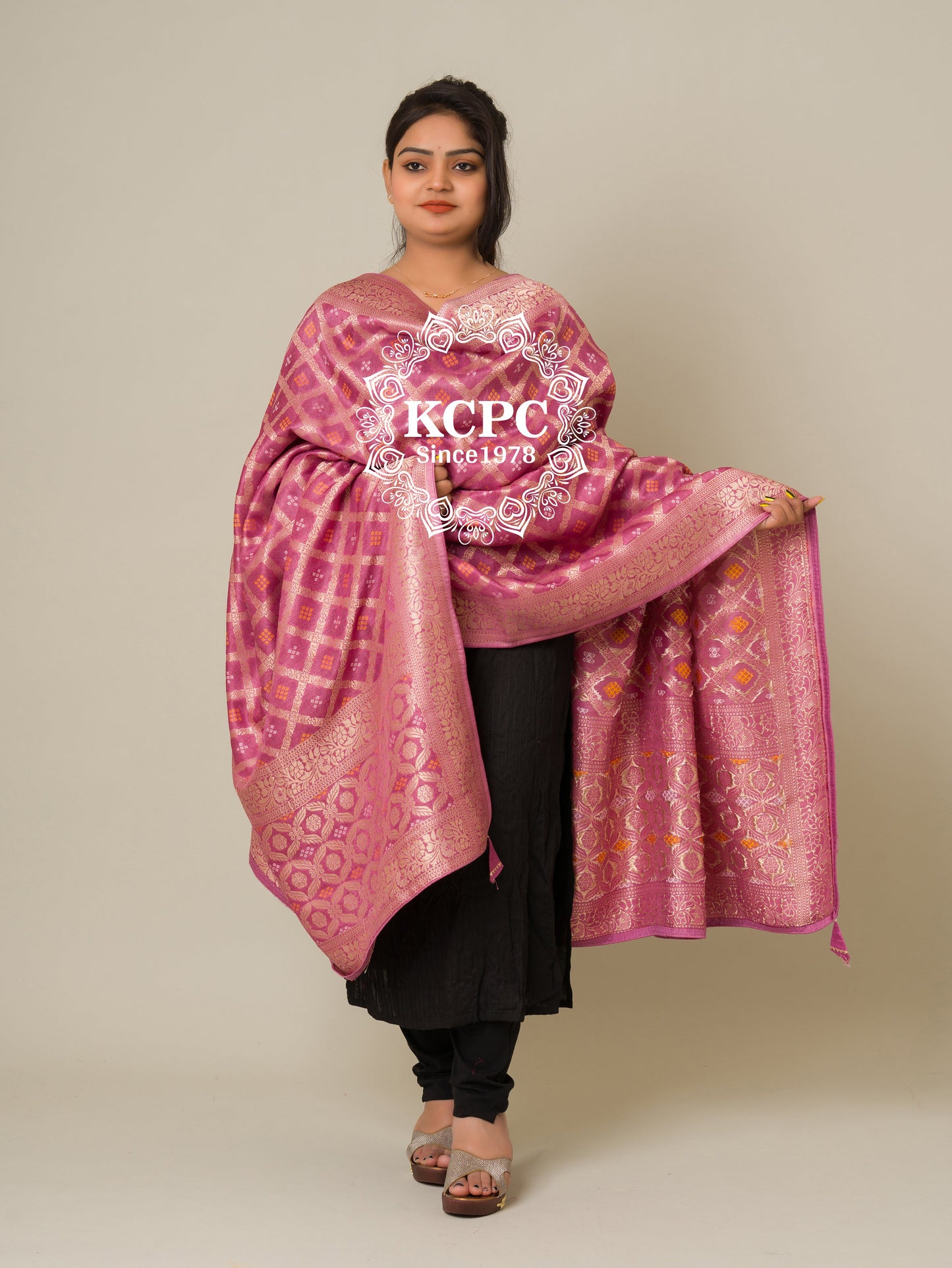 Pure upada banarasi bandhej ghatchola dupatta, KCPC, OR