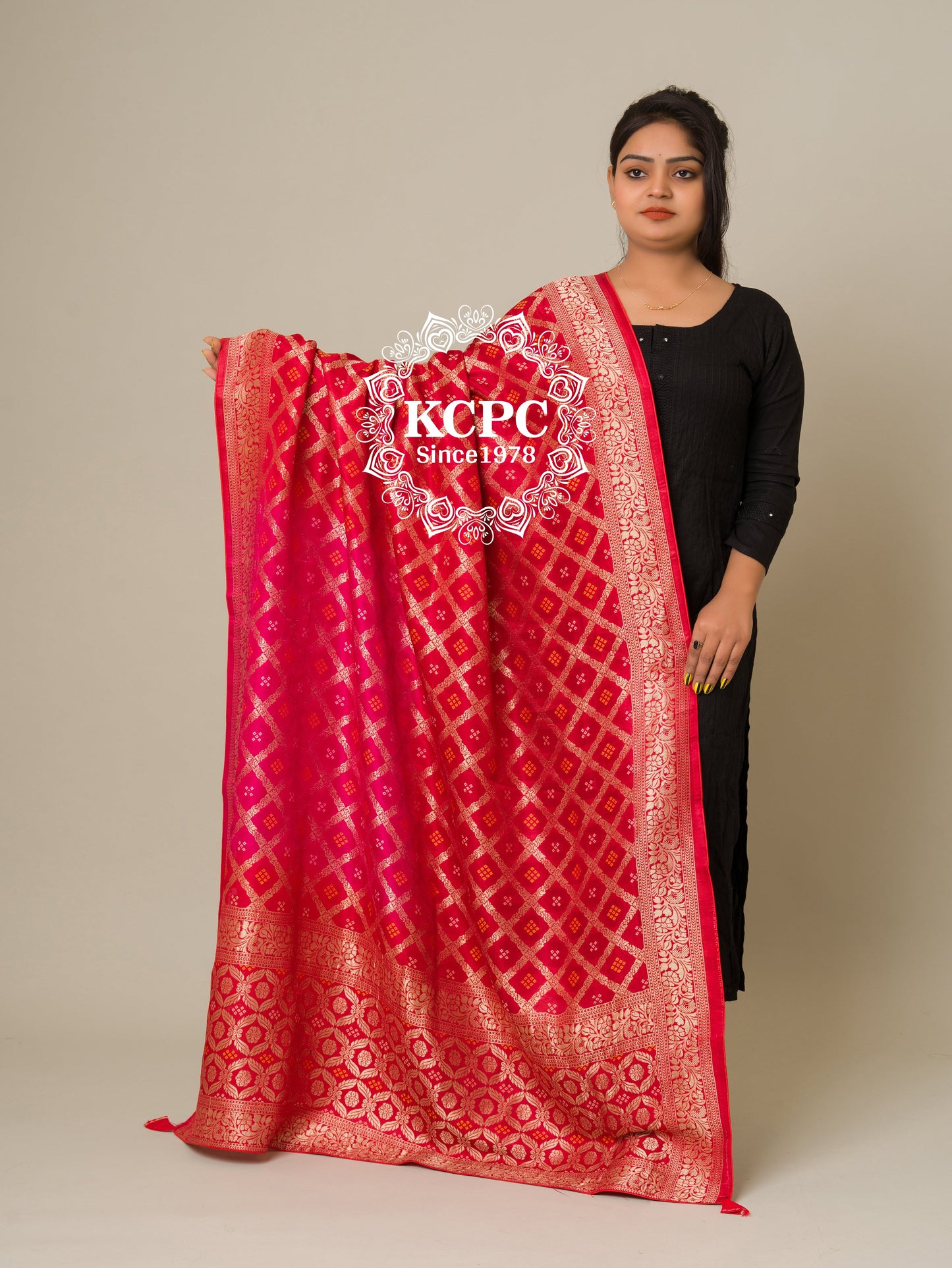 Pure upada banarasi bandhej ghatchola dupatta, KCPC, OR