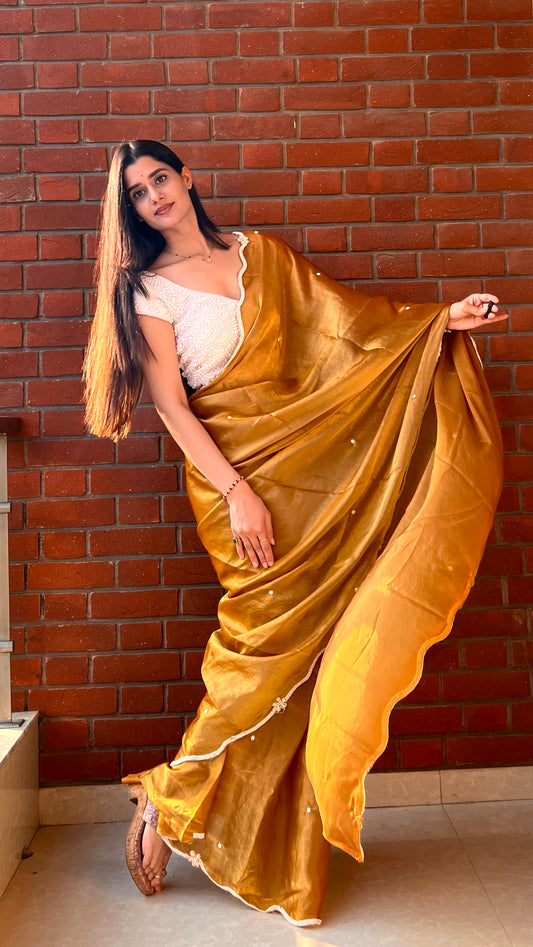 Space silk handwork saree with readymade handwork saree ♥️