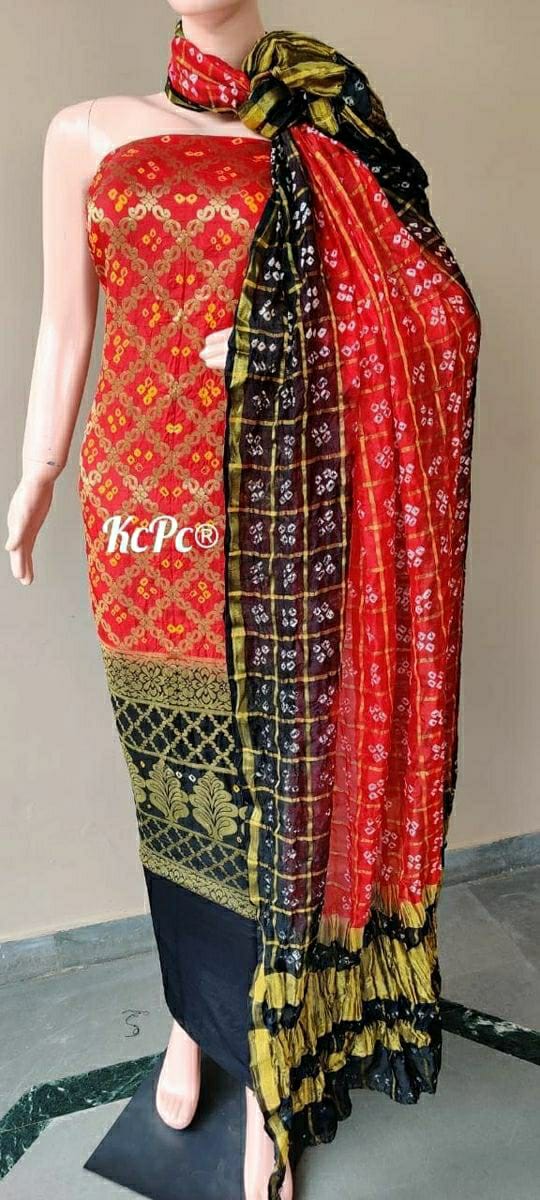 KcPc Banarasi Bandhej Gharchola salwar suit