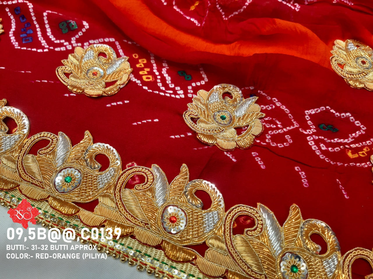 Bridal Marriage Chunri Piliya Pomcha Odhna Nr Kcpc (Pure Ojariya Fabric) Pila