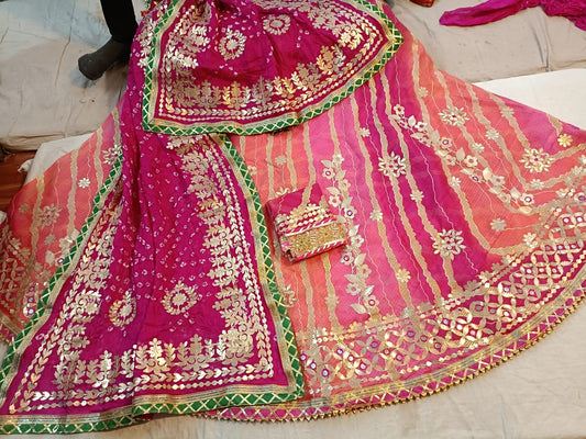 KcPc Rajasthani Special Jaipuri Gota pati Lehenga Chunri set,KML