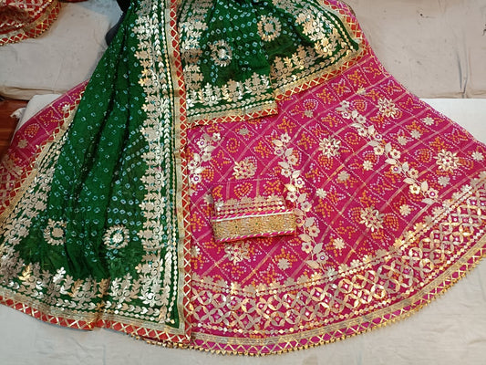 Rajasthani Special Jaipuri Gotapatti Lehengas Chunri Set Nr Kml Design 1 Lehenga