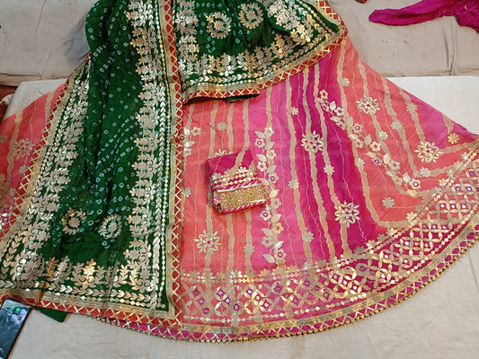 KcPc Rajasthani Special Jaipuri Gota pati Lehenga,KML