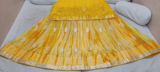 KcPc Letest Nylone Chinon Gotta patti Work Shibori Lehenga,RAJ