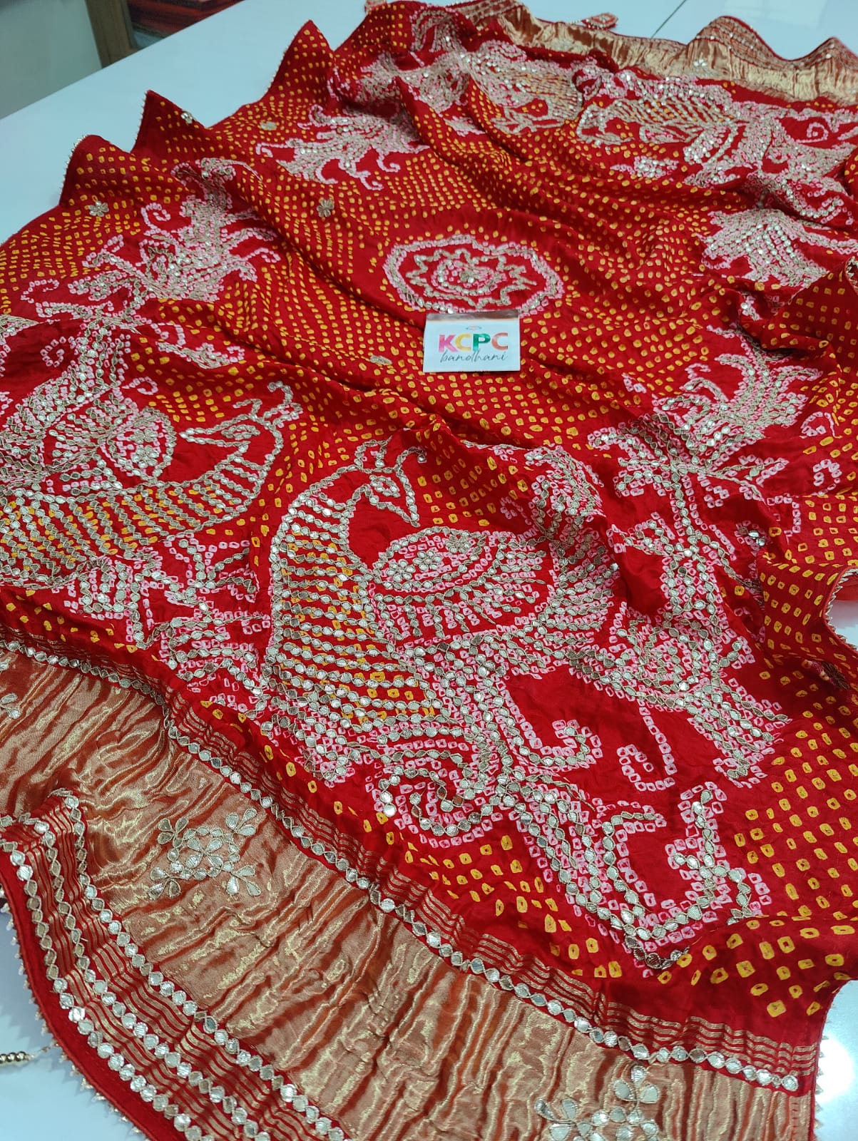 Gaji Silk Ghatchola Gotapatti Shawl