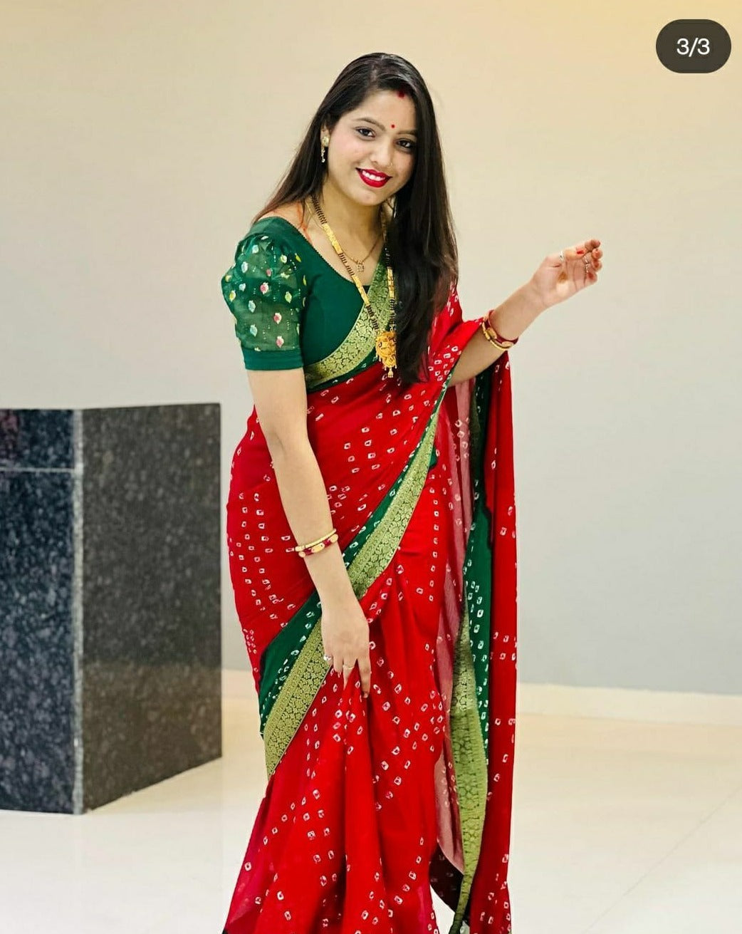 pure bandhej saree price