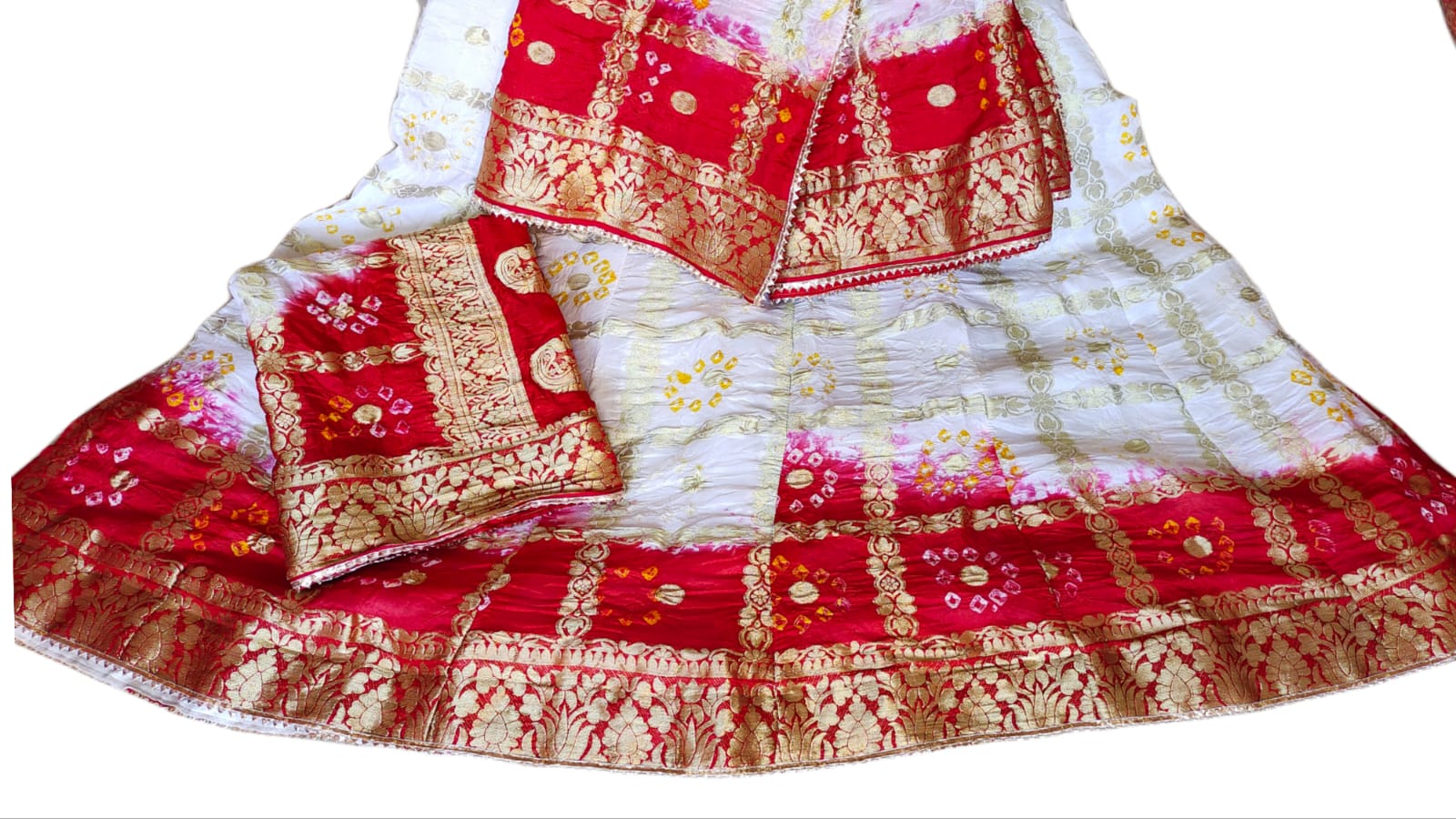 2024 Rajasthani Bandhej Ghatchola Lehenga set