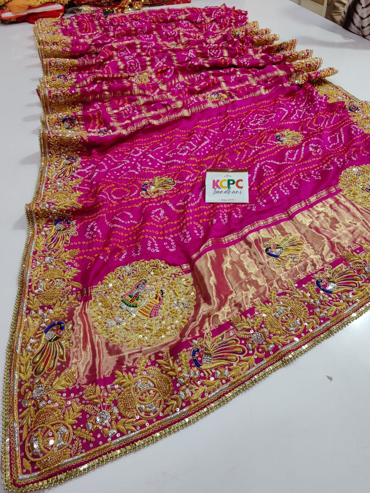 Pure Gaji Silk Ghatchola Beautiful Party Wear Saree Kcpc Nr Rani