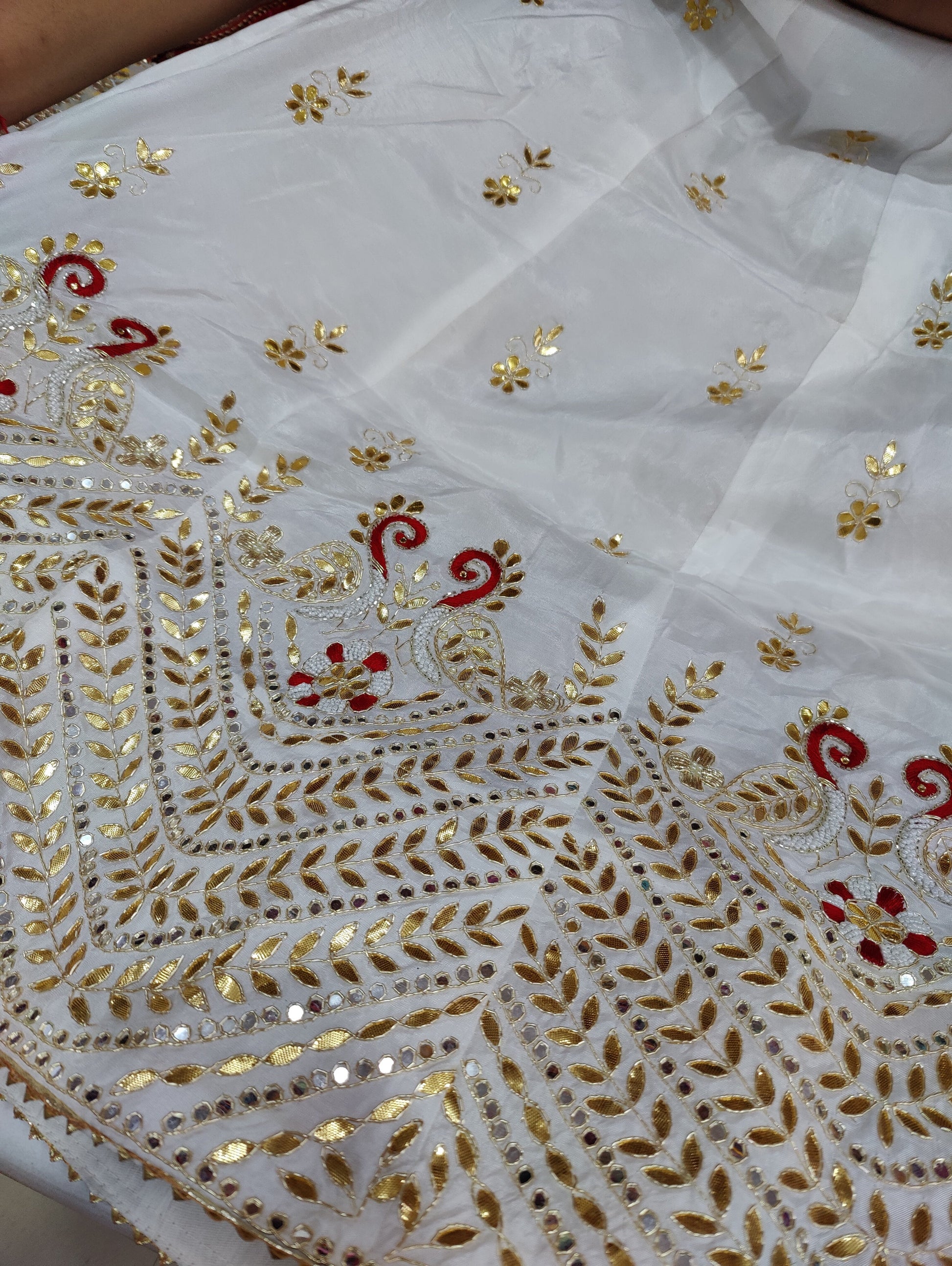 Pure Uppada Silk Zardozi Gotapatti Work Lehenga With Gaji Dupatta Nr Sbj