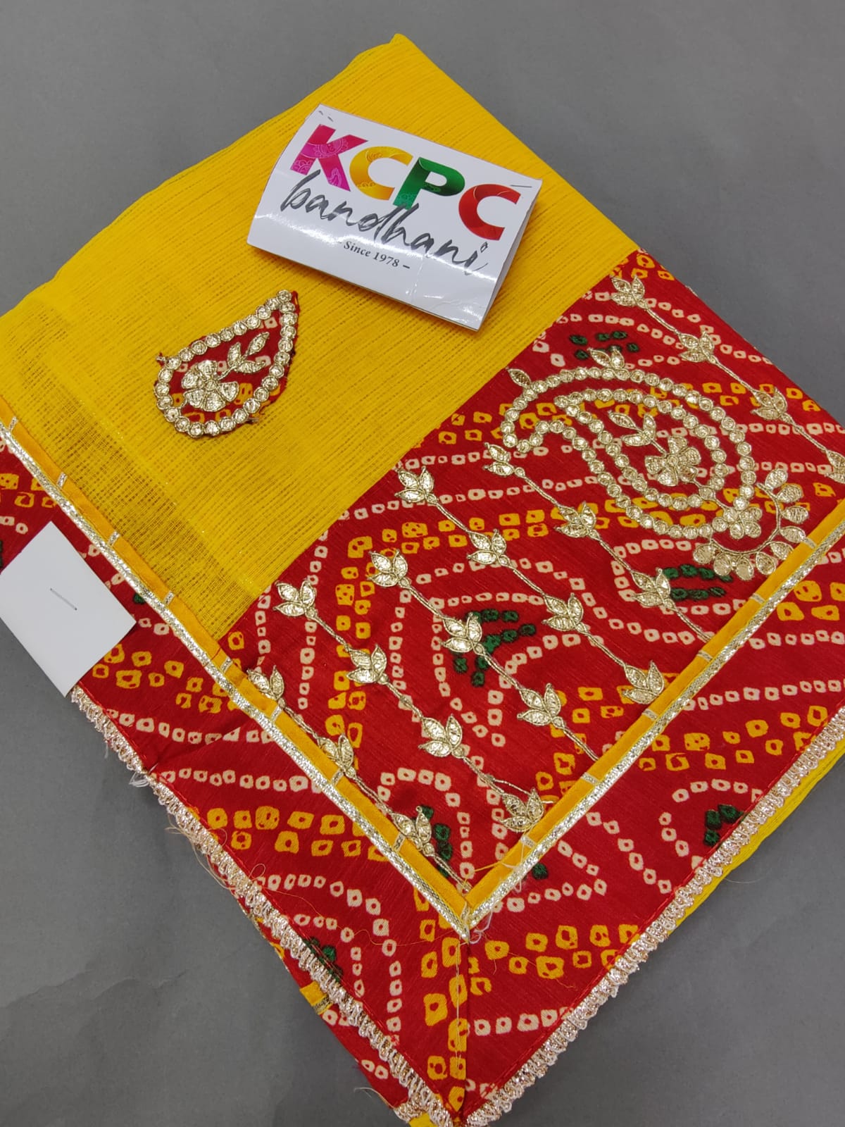 Special Kota Doriya Chunri Border Gotapatti Work Saree