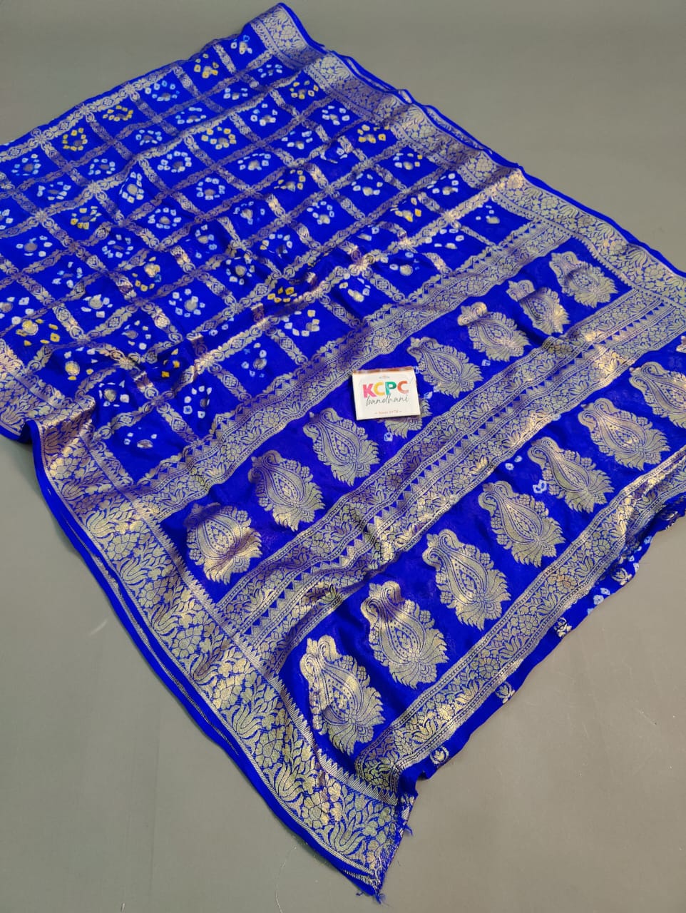 Bandhej silk gharchola Single coin saree