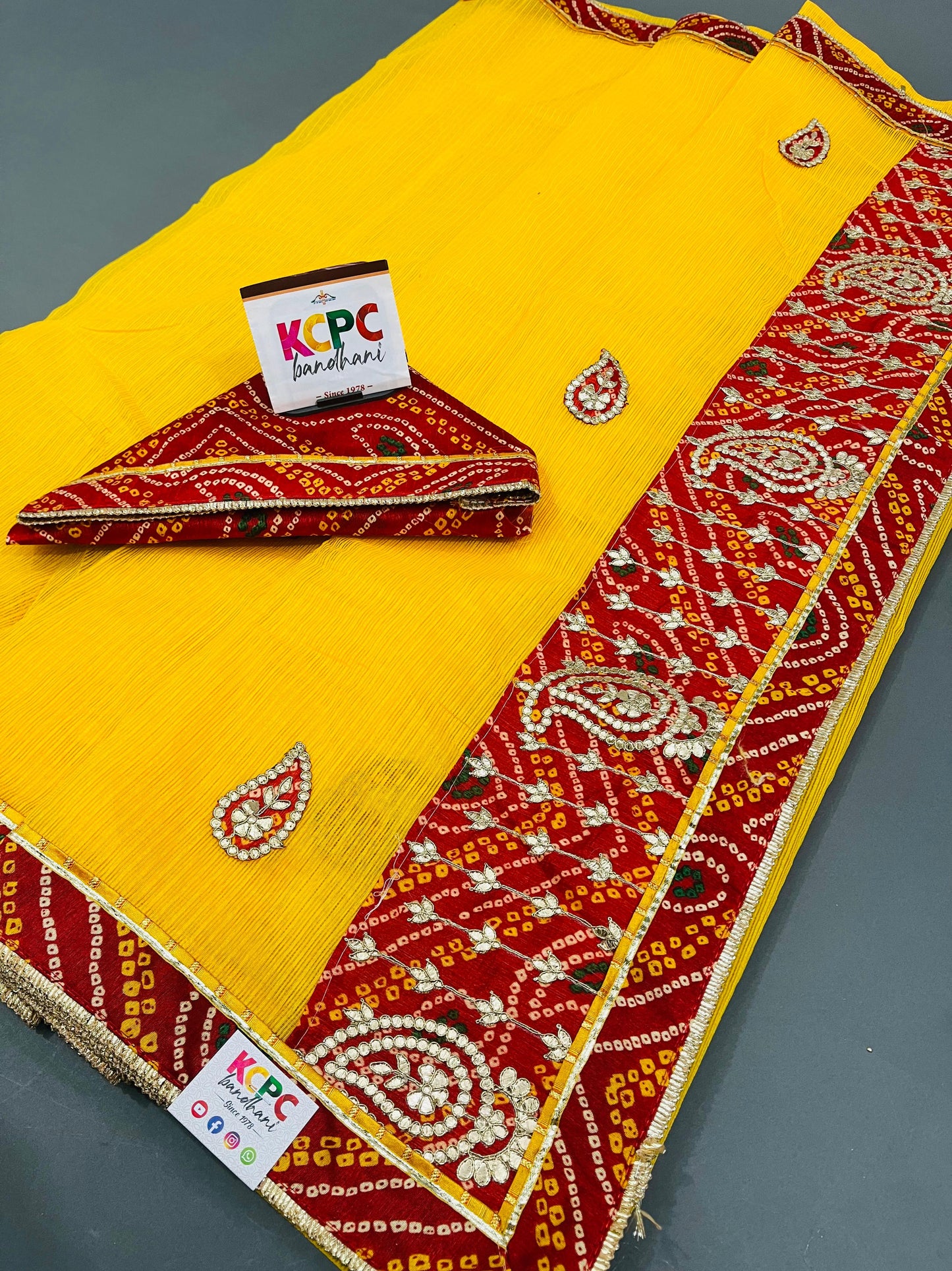 Special Kota Doriya Chunri Border Gotapatti Work Saree