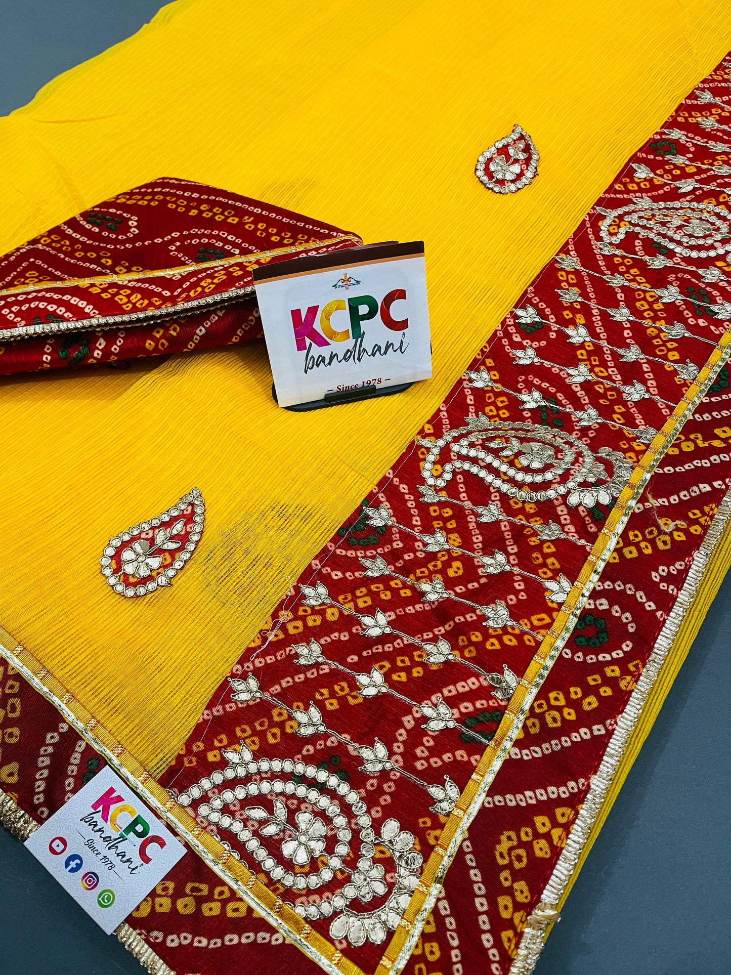 Special Kota Doriya Chunri Border Gotapatti Work Saree