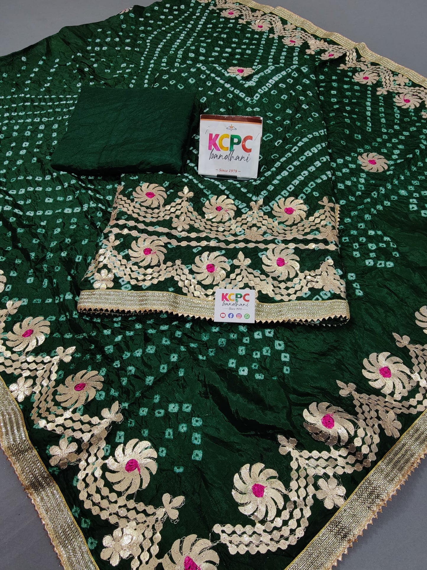 KcPc Art Silk Bandhani Gotapatti Salwar suit,KML