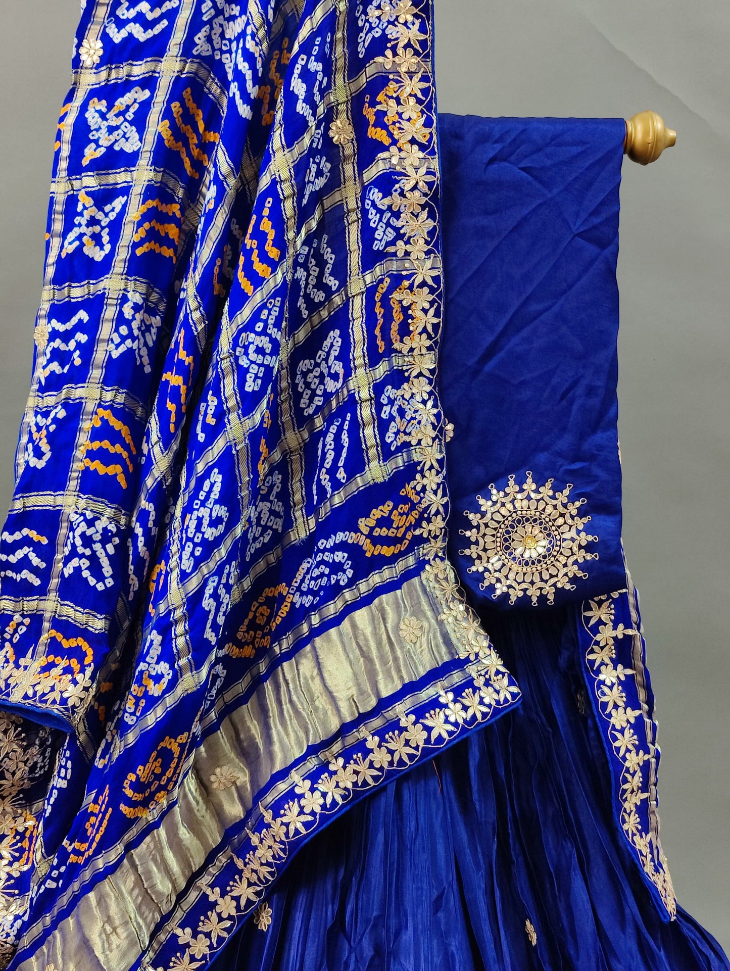 Pure gajji silk lehenga with pure gajji silk dupptta with gorgeous gotapatti work rgc