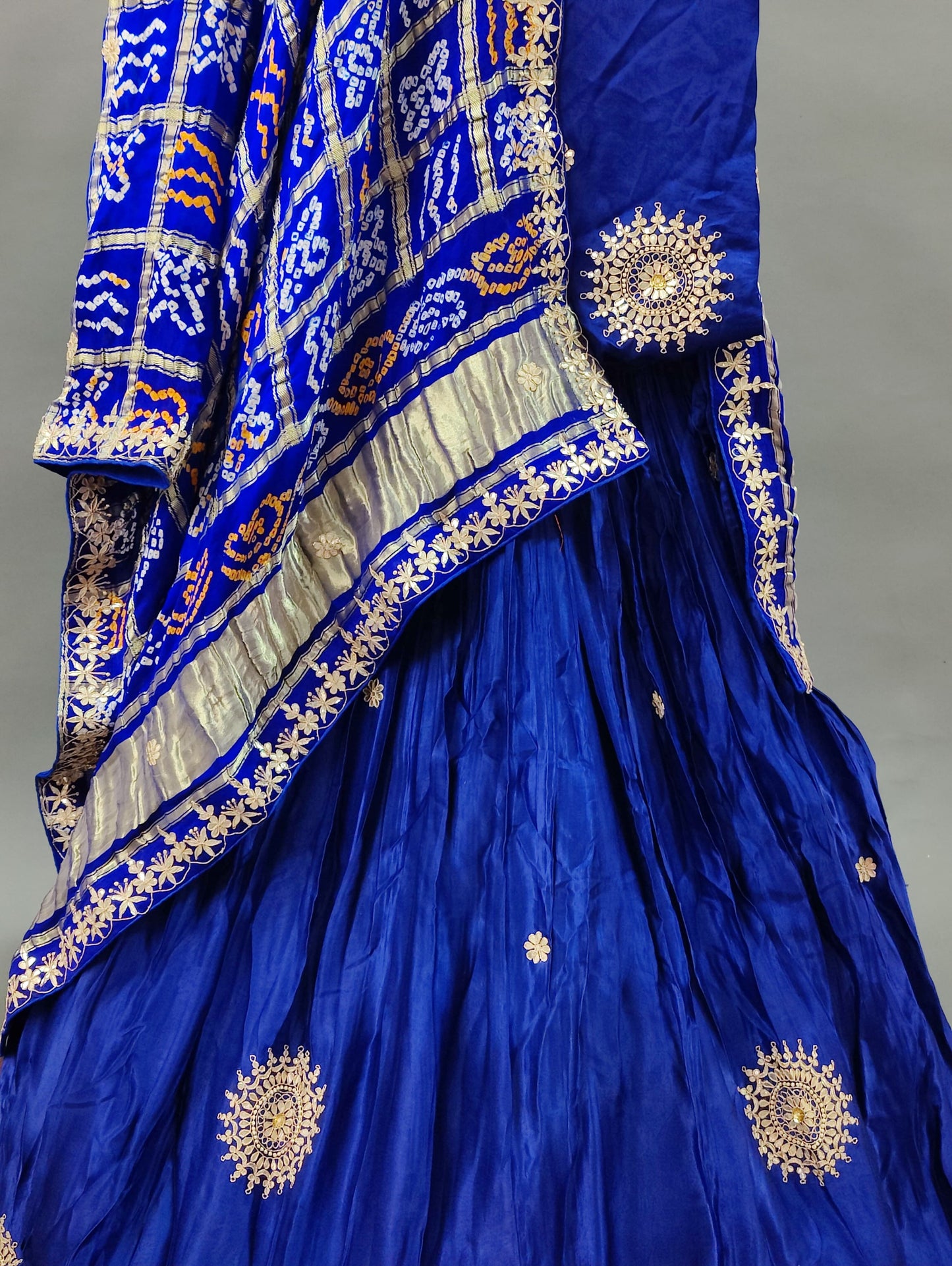 Pure gajji silk lehenga with pure gajji silk dupptta with gorgeous gotapatti work rgc