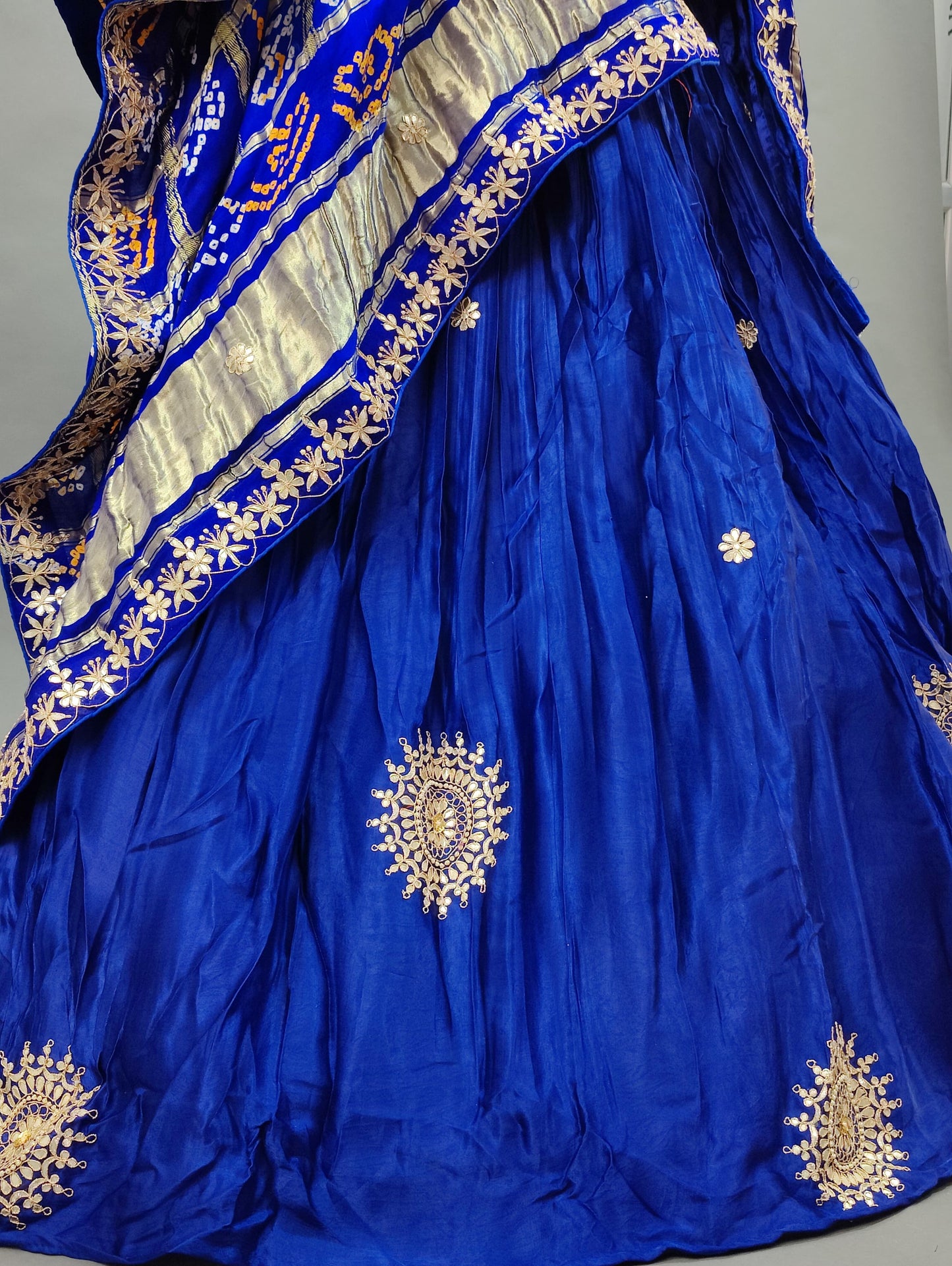 Pure gajji silk lehenga with pure gajji silk dupptta with gorgeous gotapatti work rgc