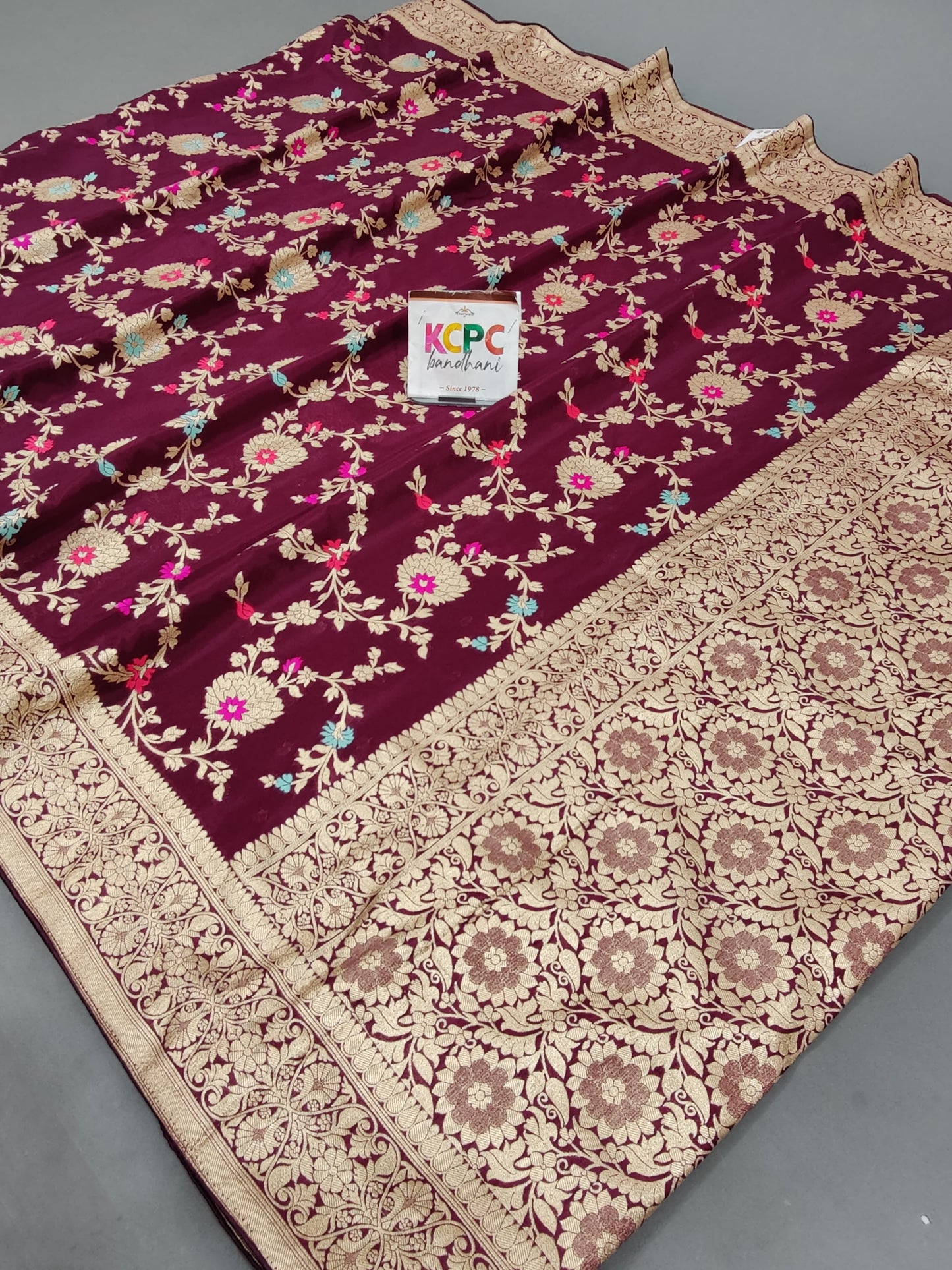 Pure Khaddi Waterzari Sarees Handloom Banarasi Weaving Saree