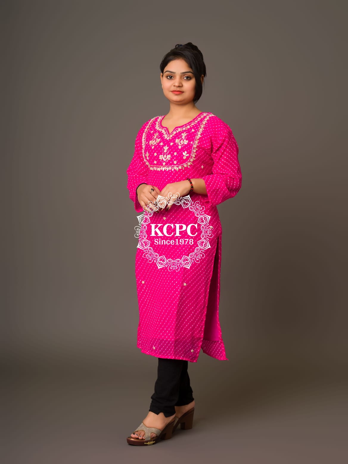 New Arrival Jaipuri Traditional Marwadi Gotapatti Handwork Long Straight Kurtis